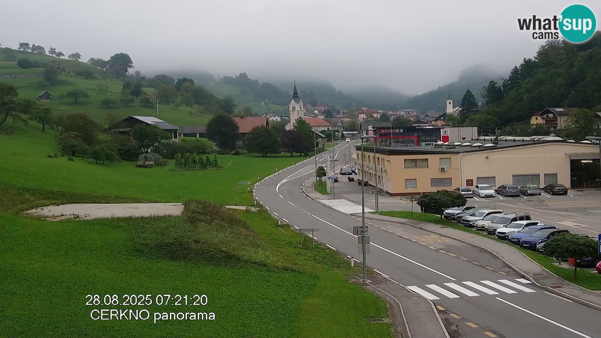 Cerkno entrada a la ciudad Webcam en vivo