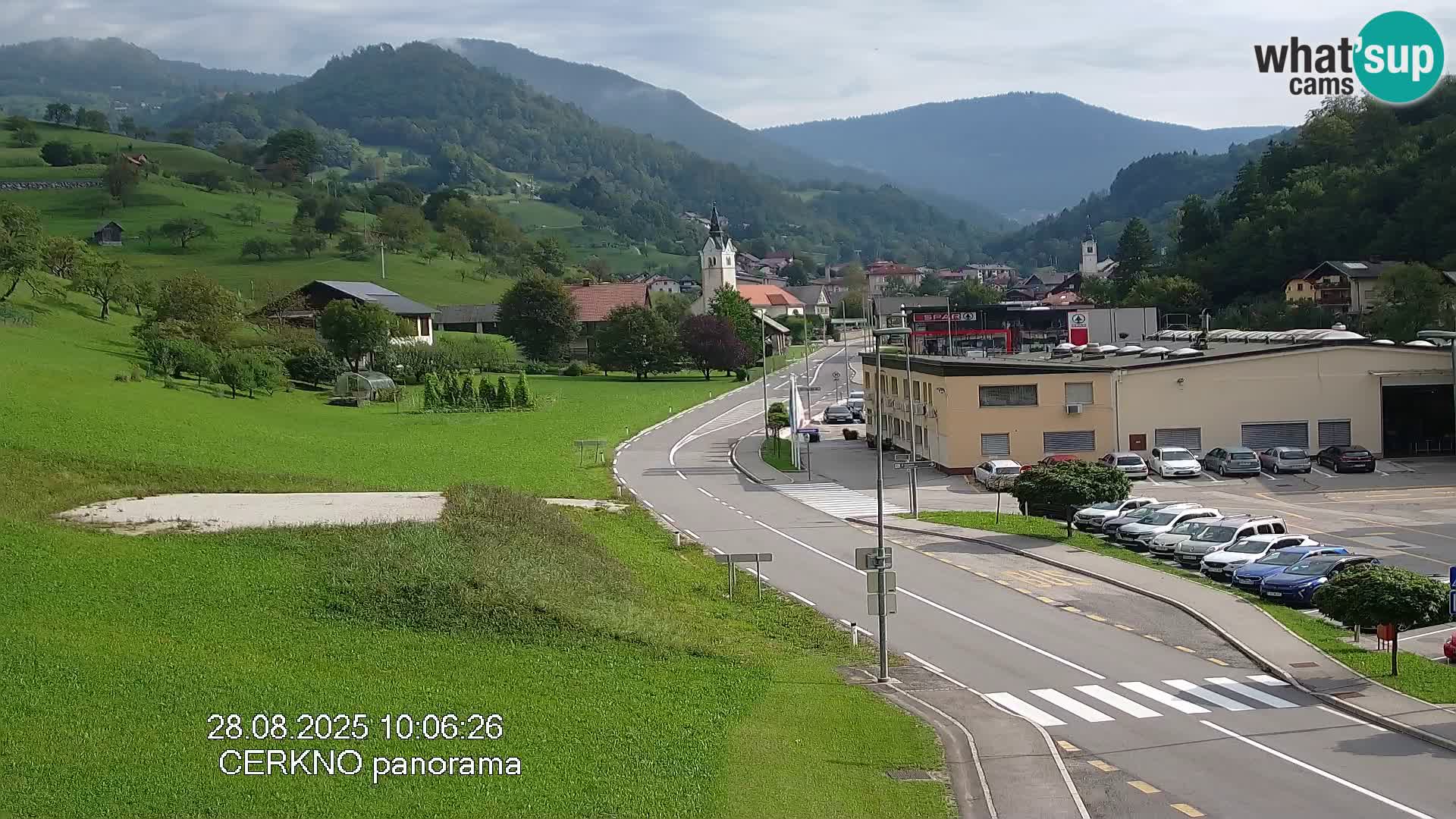 Cerkno entrada a la ciudad Webcam en vivo