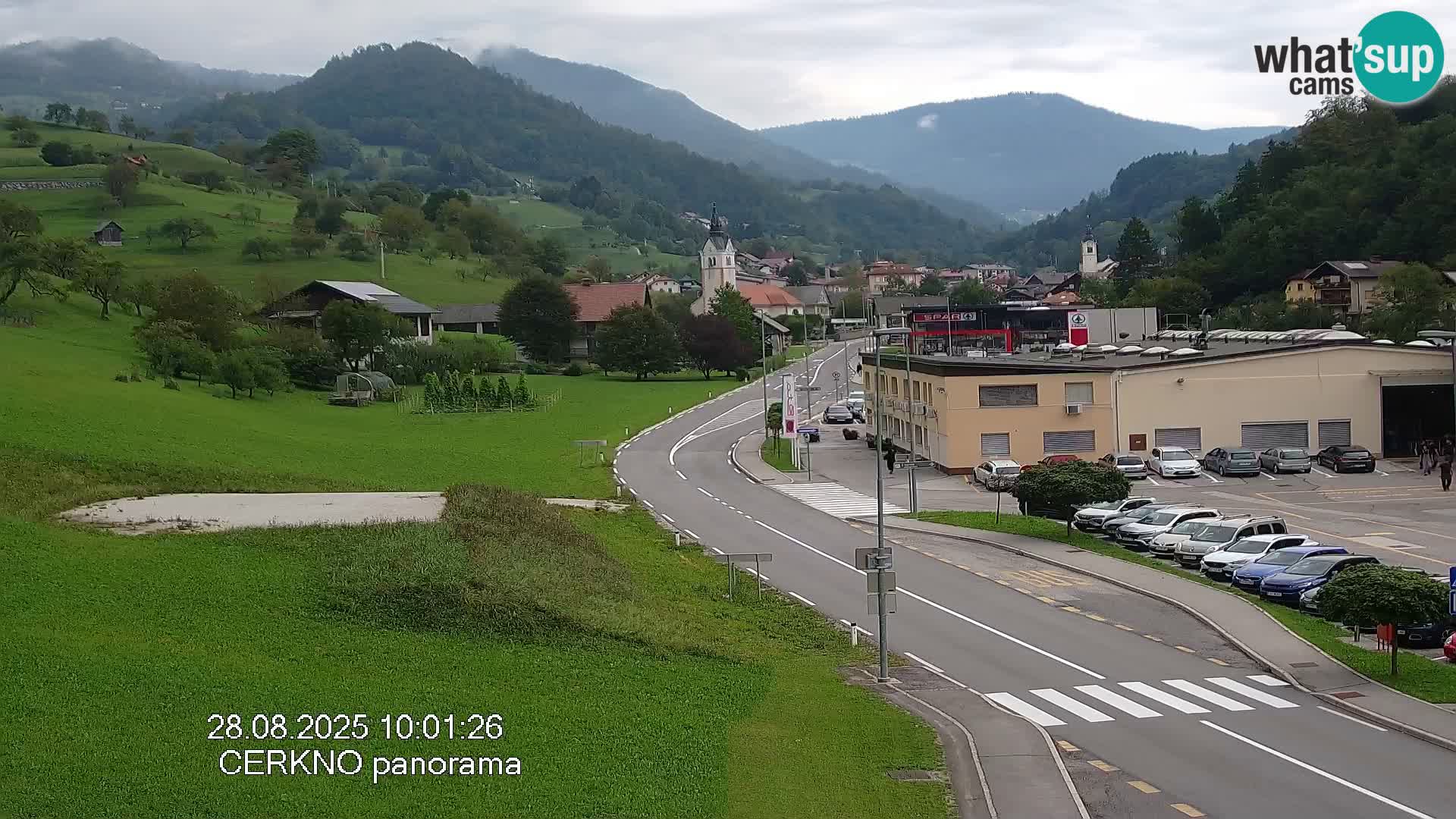 Cerkno city entrance Live Webcam