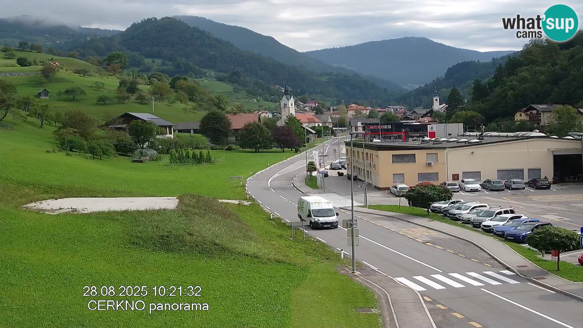 Cerkno entrada a la ciudad Webcam en vivo