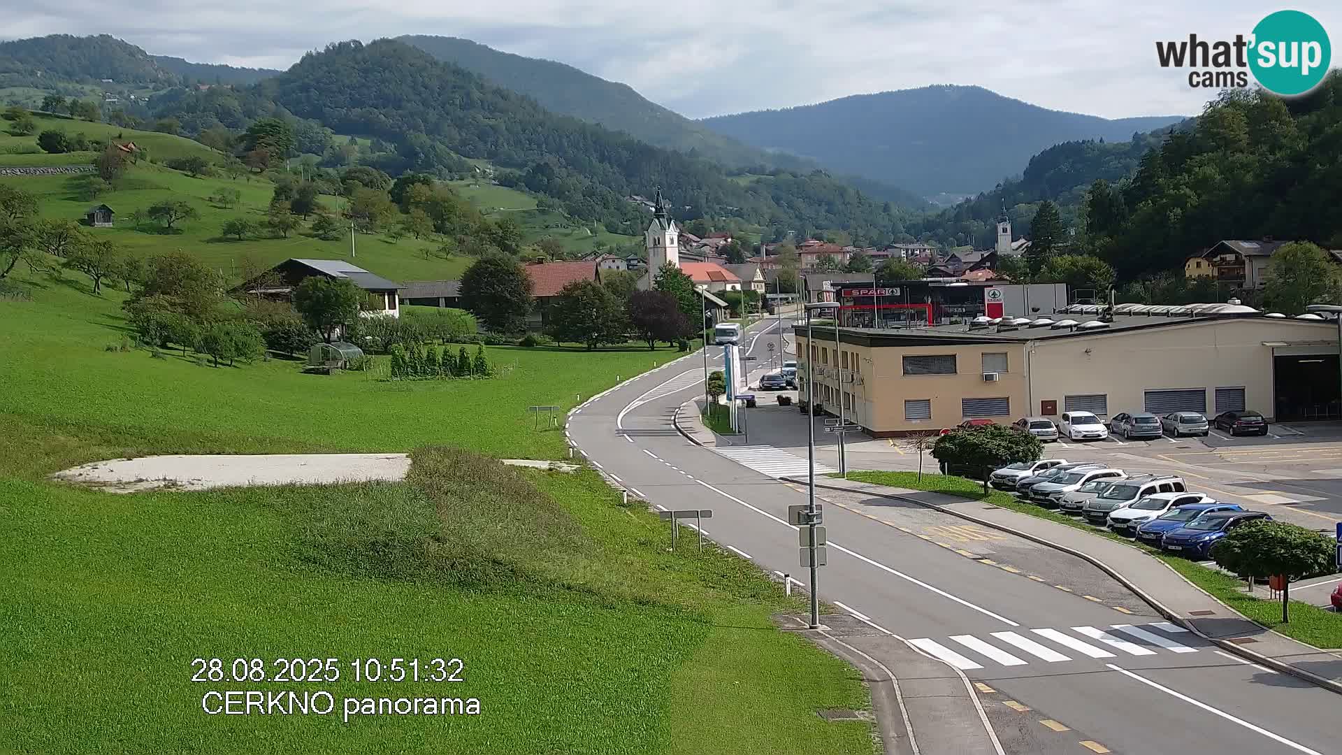 Cerkno city entrance Live Webcam