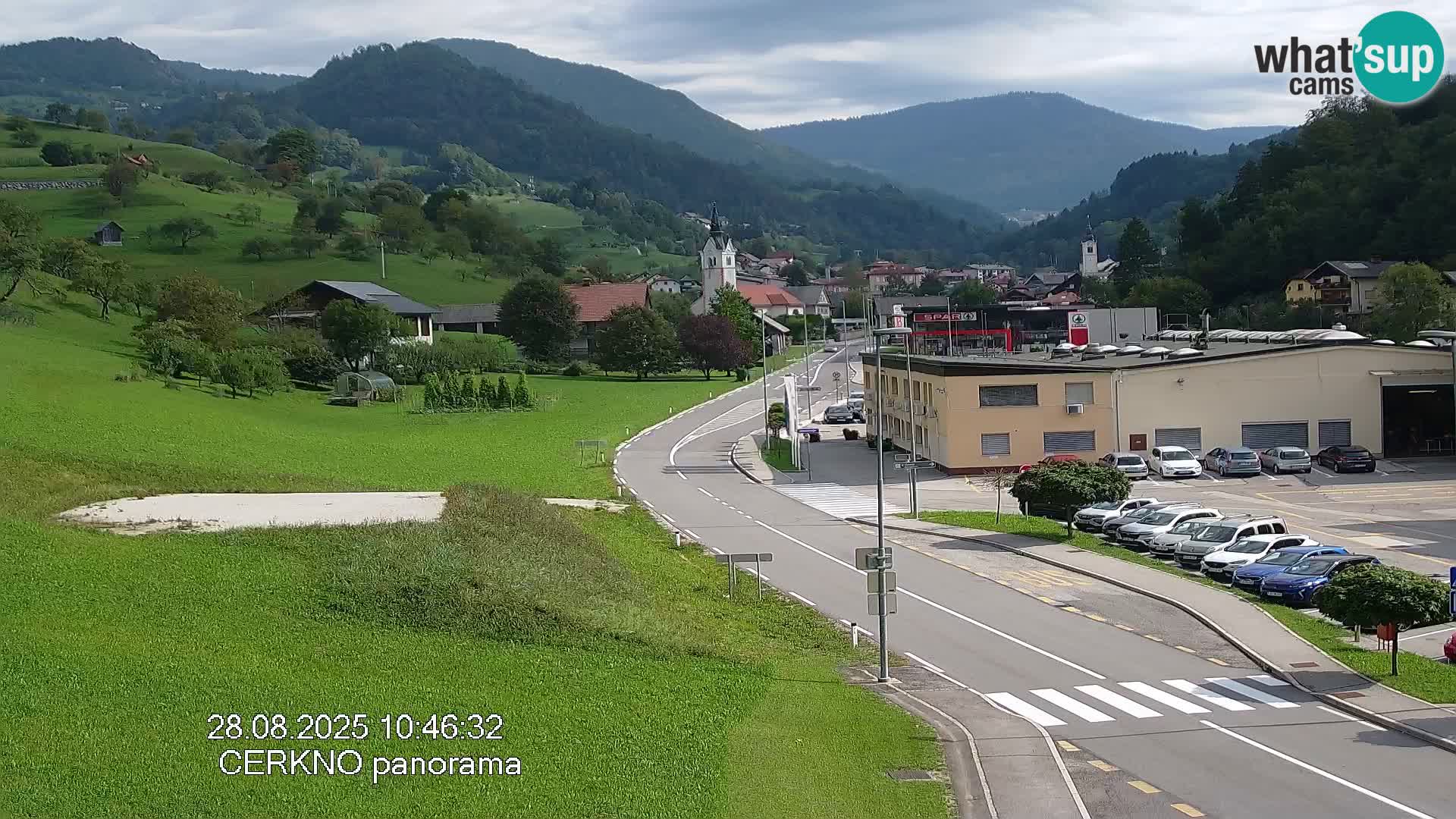 Cerkno entrada a la ciudad Webcam en vivo