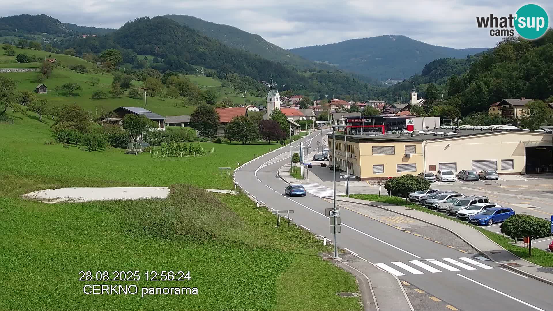 Cerkno city entrance Live Webcam