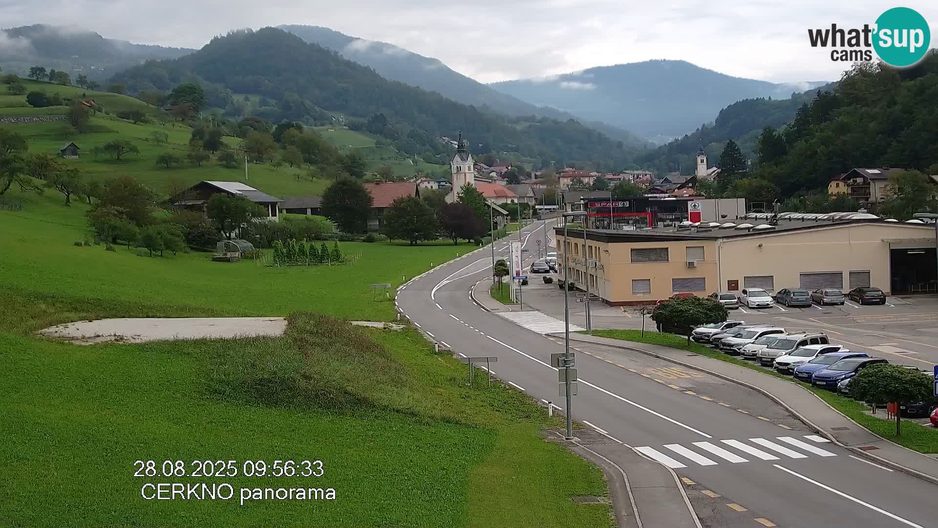 Cerkno entrada a la ciudad Webcam en vivo