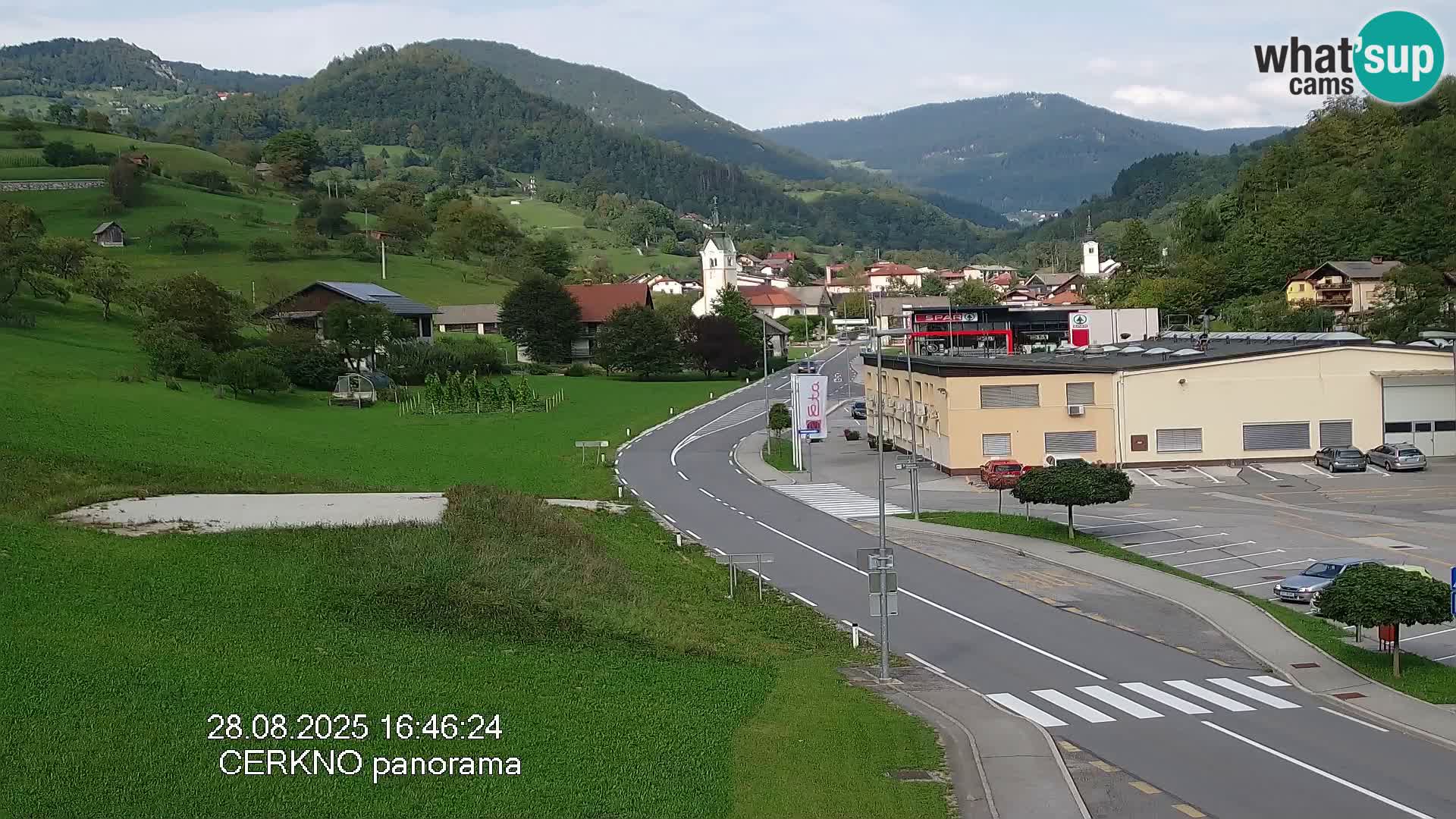 Webcam en direct – Entrée de la ville de Cerkno