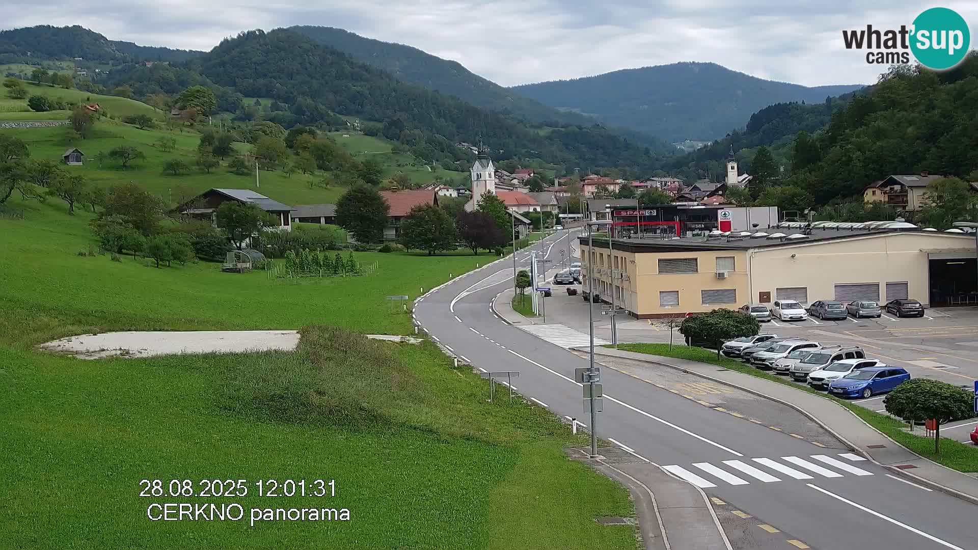 Cerkno entrada a la ciudad Webcam en vivo