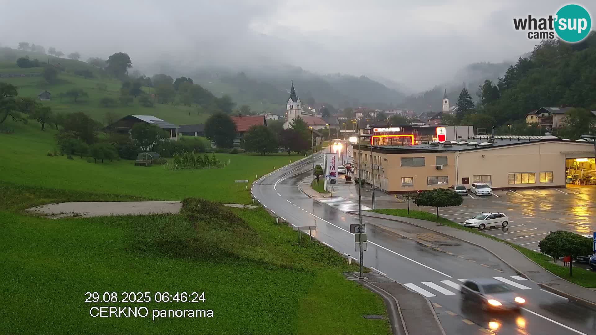 Cerkno city entrance Live Webcam