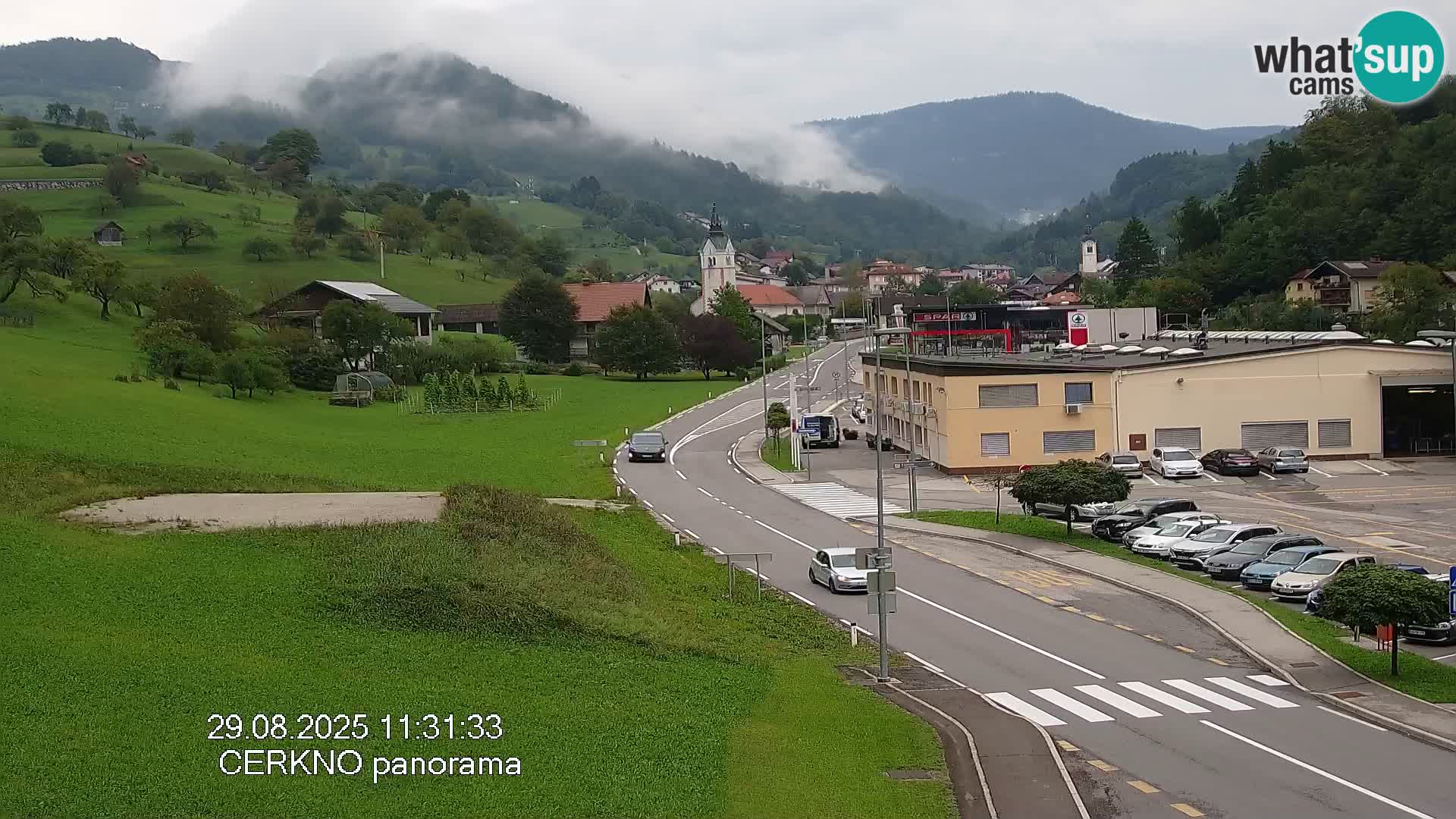 Cerkno city entrance Live Webcam