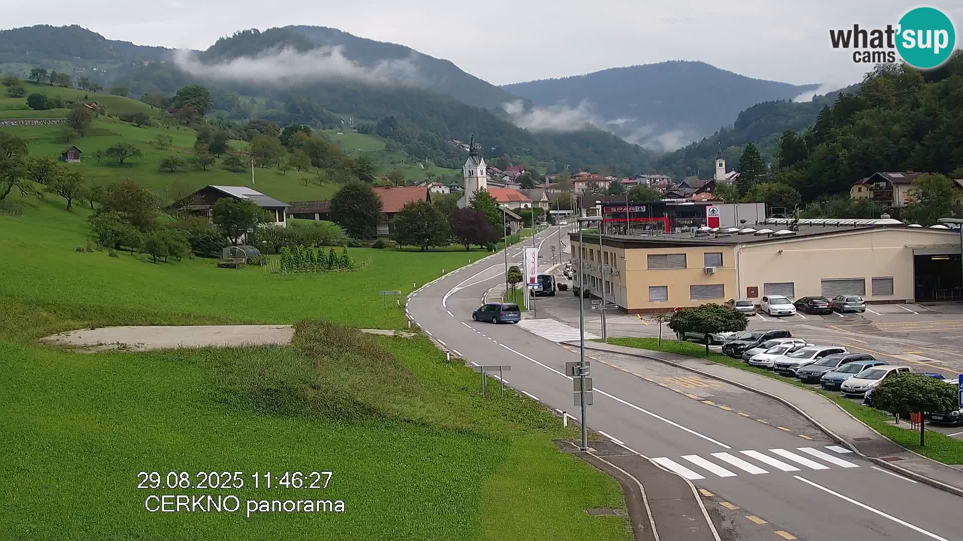 Cerkno entrada a la ciudad Webcam en vivo