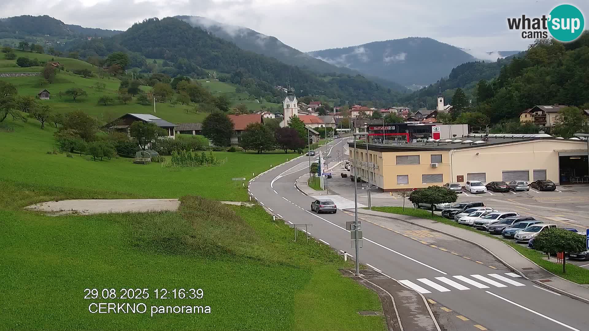 Cerkno city entrance Live Webcam