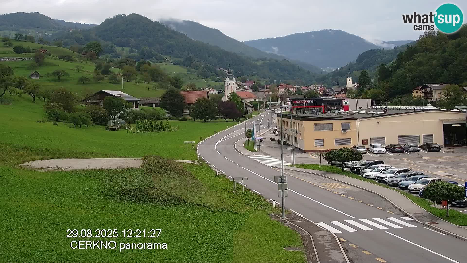 Cerkno entrada a la ciudad Webcam en vivo