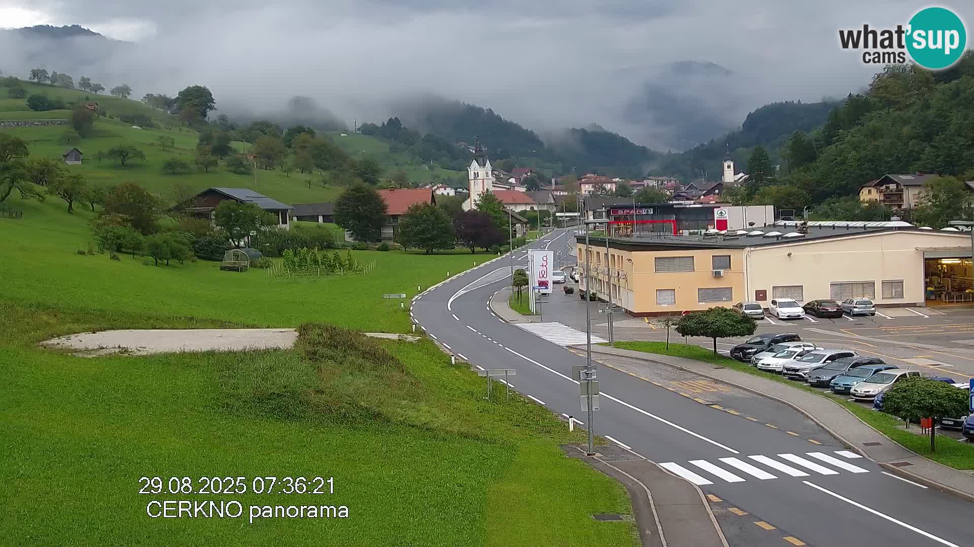 Cerkno entrada a la ciudad Webcam en vivo