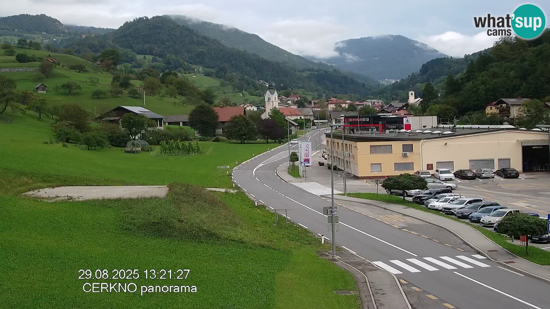 Cerkno city entrance Live Webcam