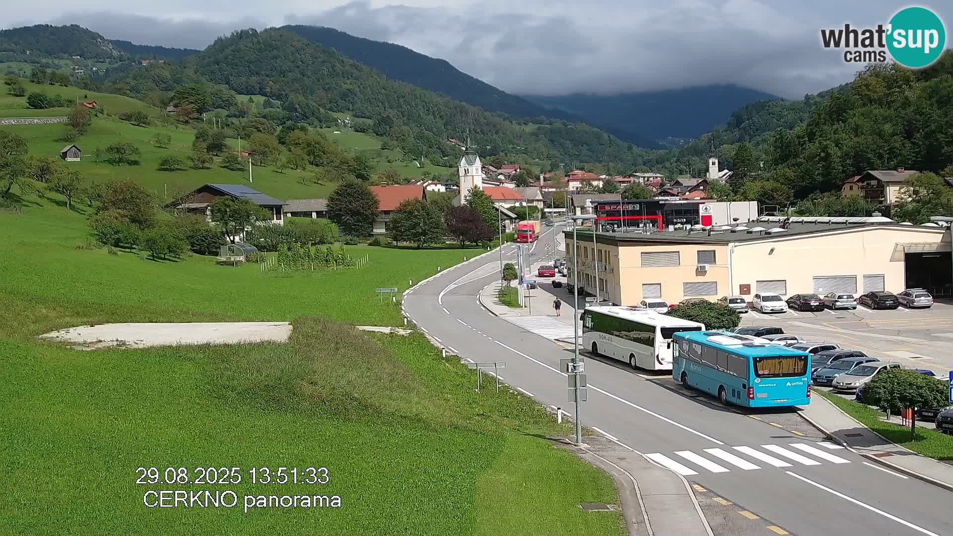 Cerkno city entrance Live Webcam