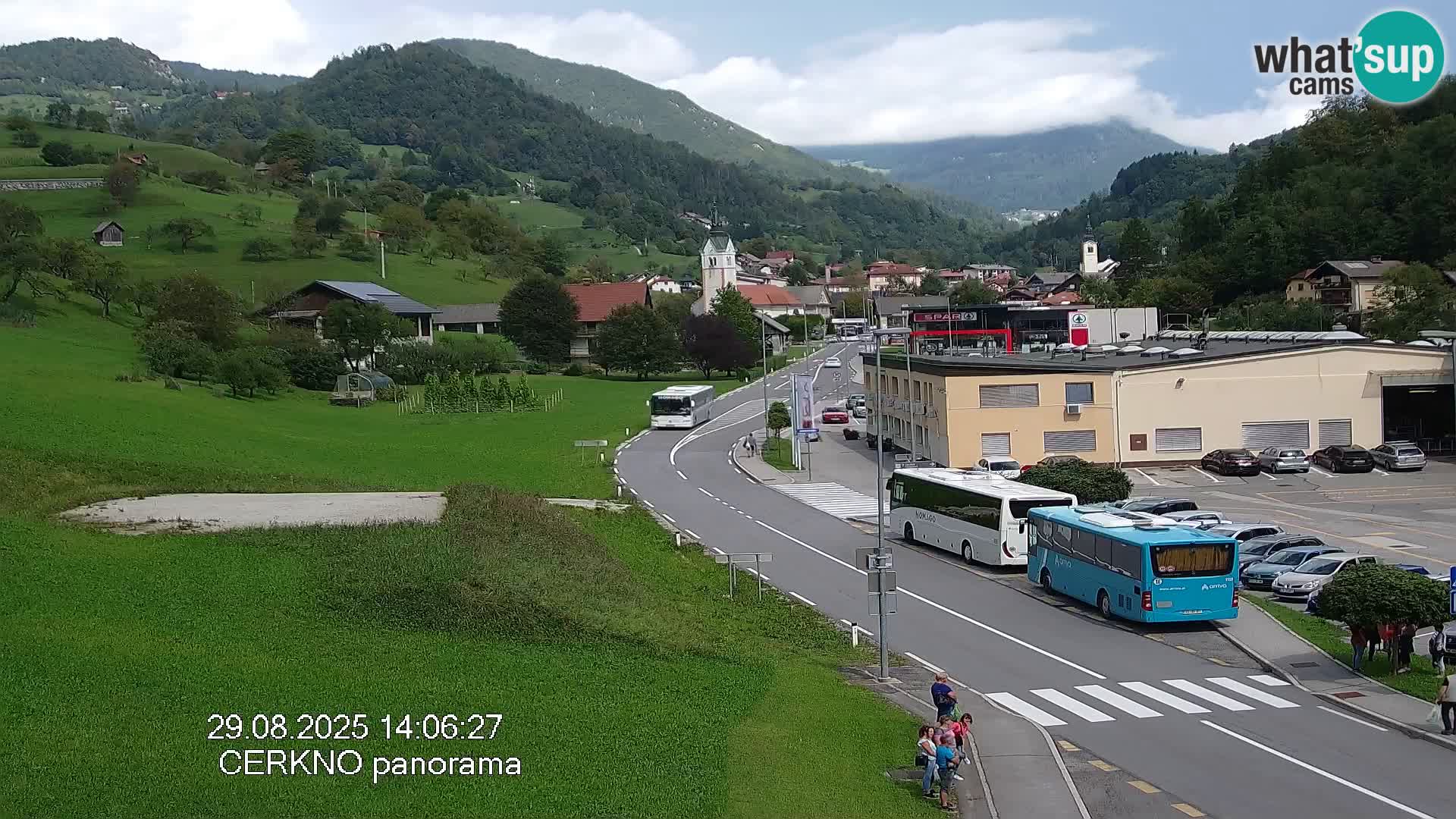 Webcam en direct – Entrée de la ville de Cerkno