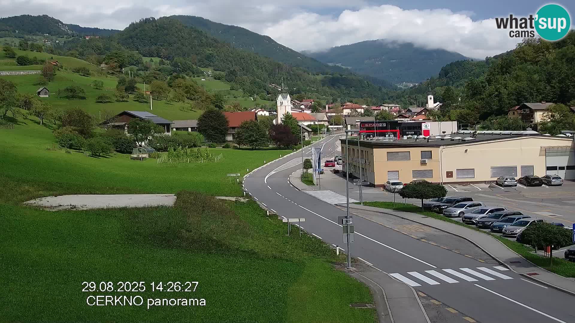 Webcam en direct – Entrée de la ville de Cerkno