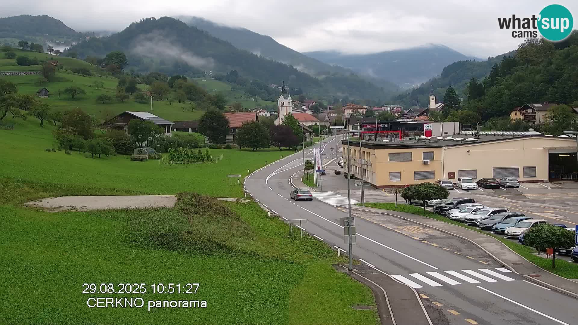 Cerkno entrada a la ciudad Webcam en vivo