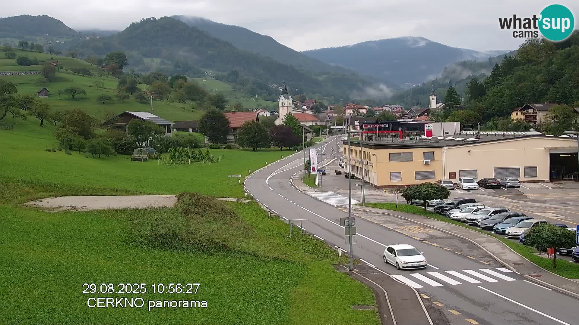 Webcam en direct – Entrée de la ville de Cerkno