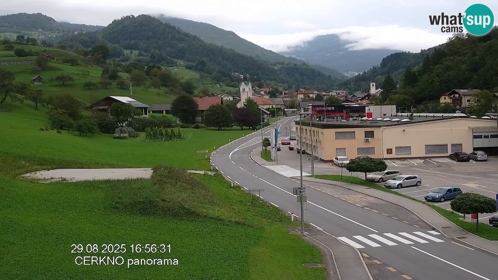 Cerkno entrada a la ciudad Webcam en vivo