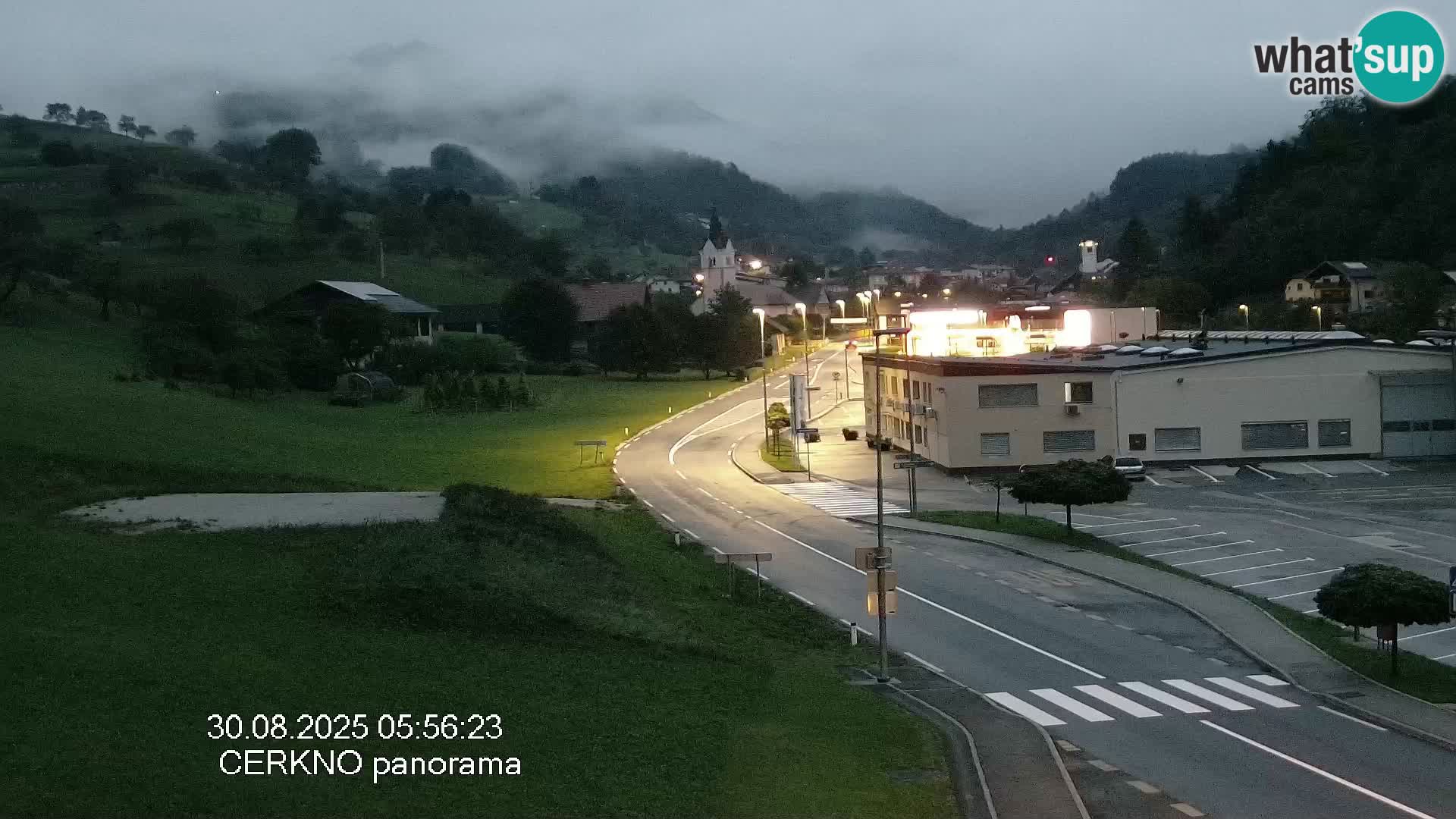 Cerkno city entrance Live Webcam