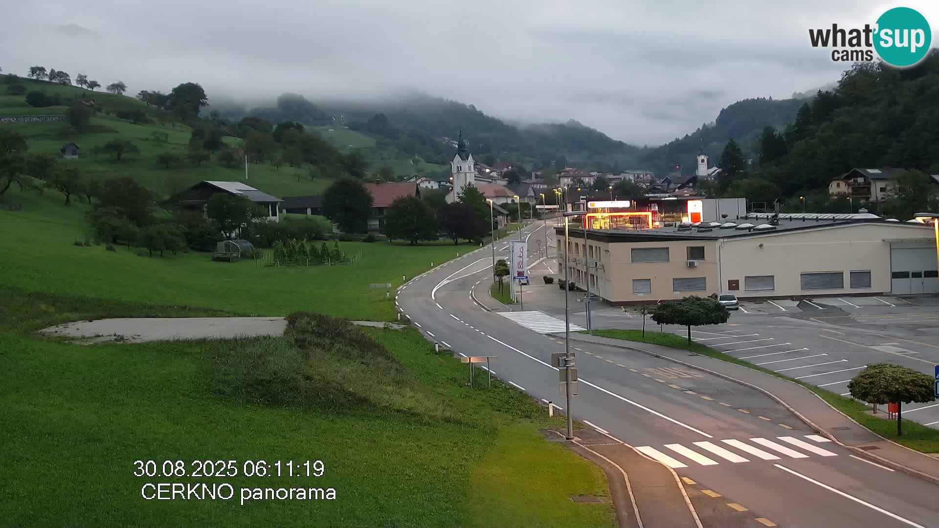 Cerkno city entrance Live Webcam