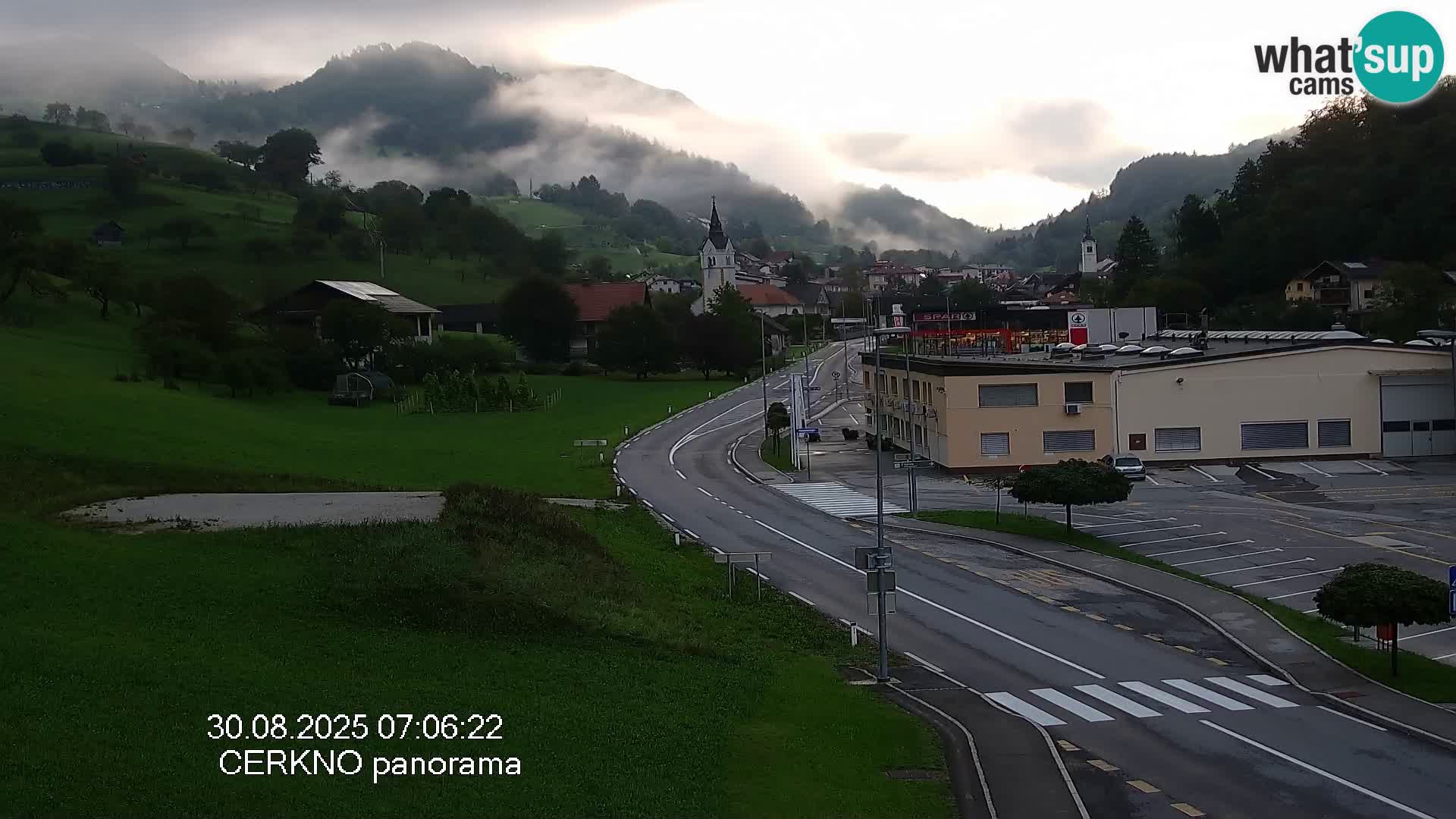 Cerkno city entrance Live Webcam