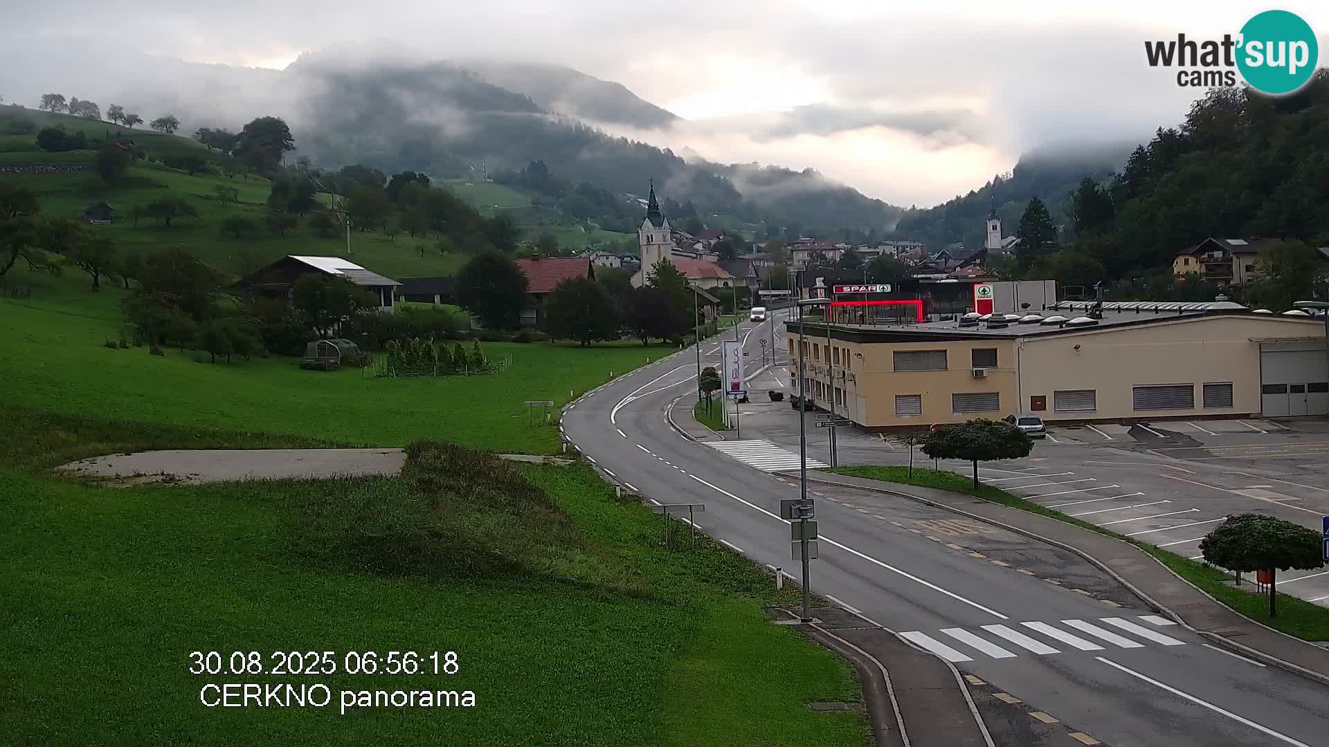 Cerkno city entrance Live Webcam
