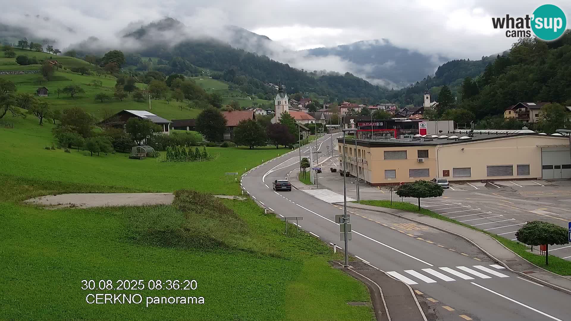 Cerkno entrada a la ciudad Webcam en vivo
