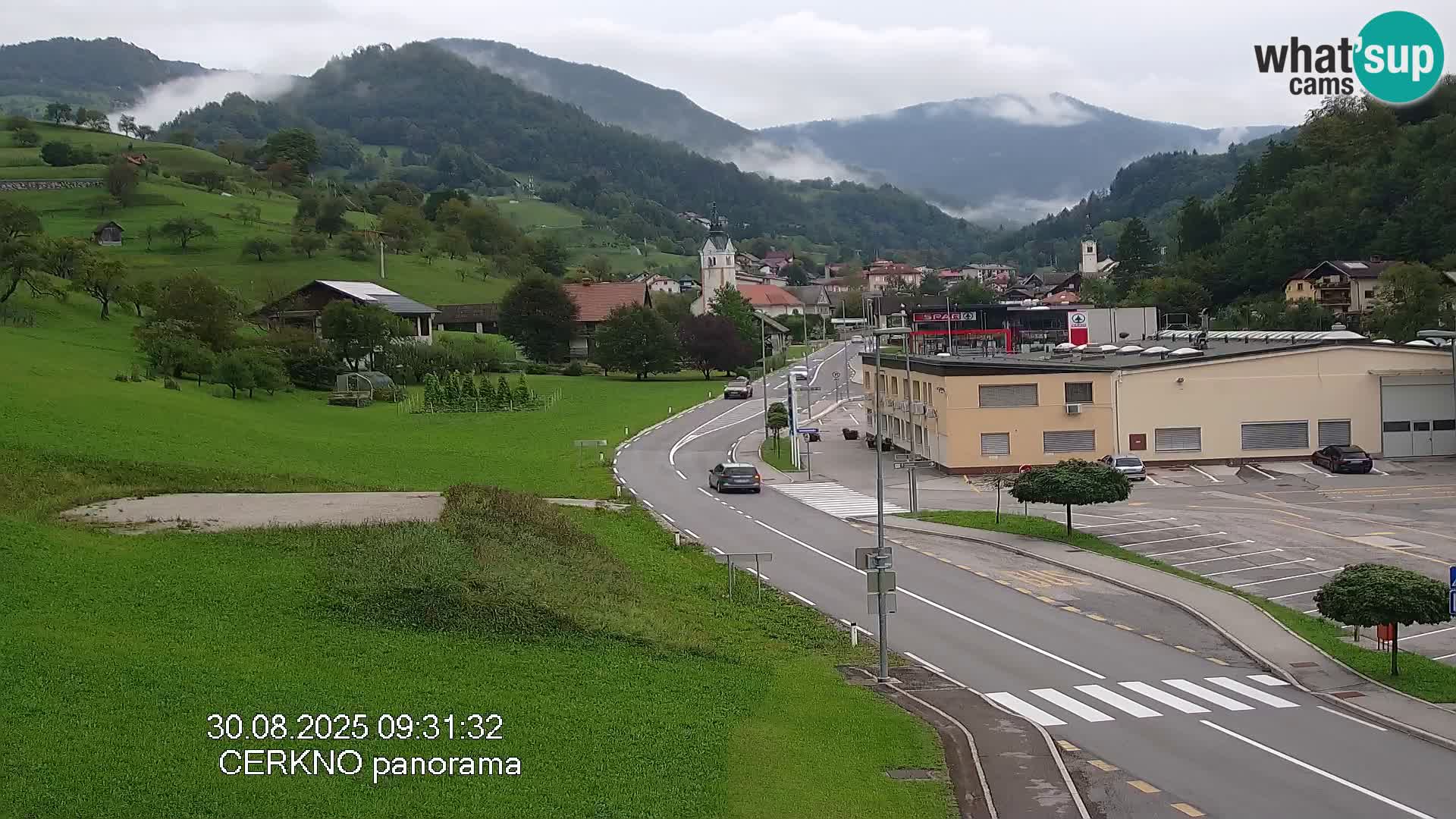 Cerkno entrada a la ciudad Webcam en vivo