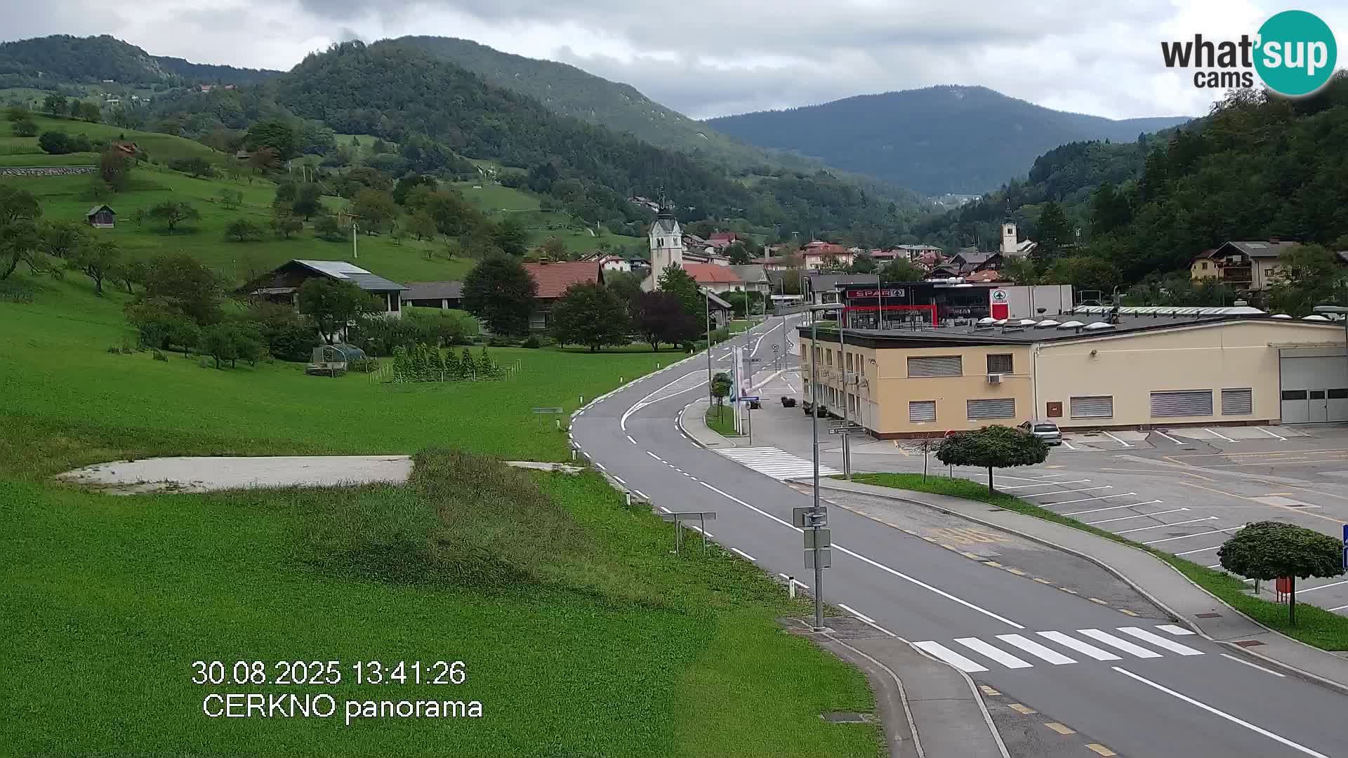 Cerkno city entrance Live Webcam