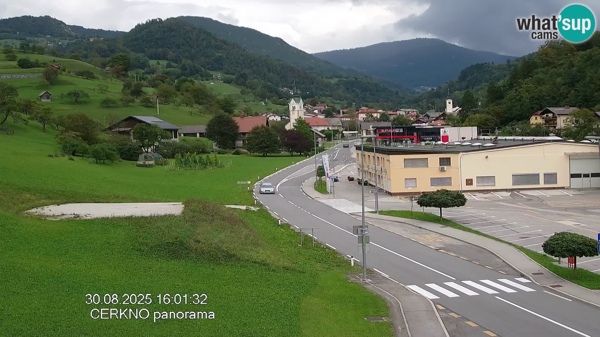 Cerkno city entrance Live Webcam
