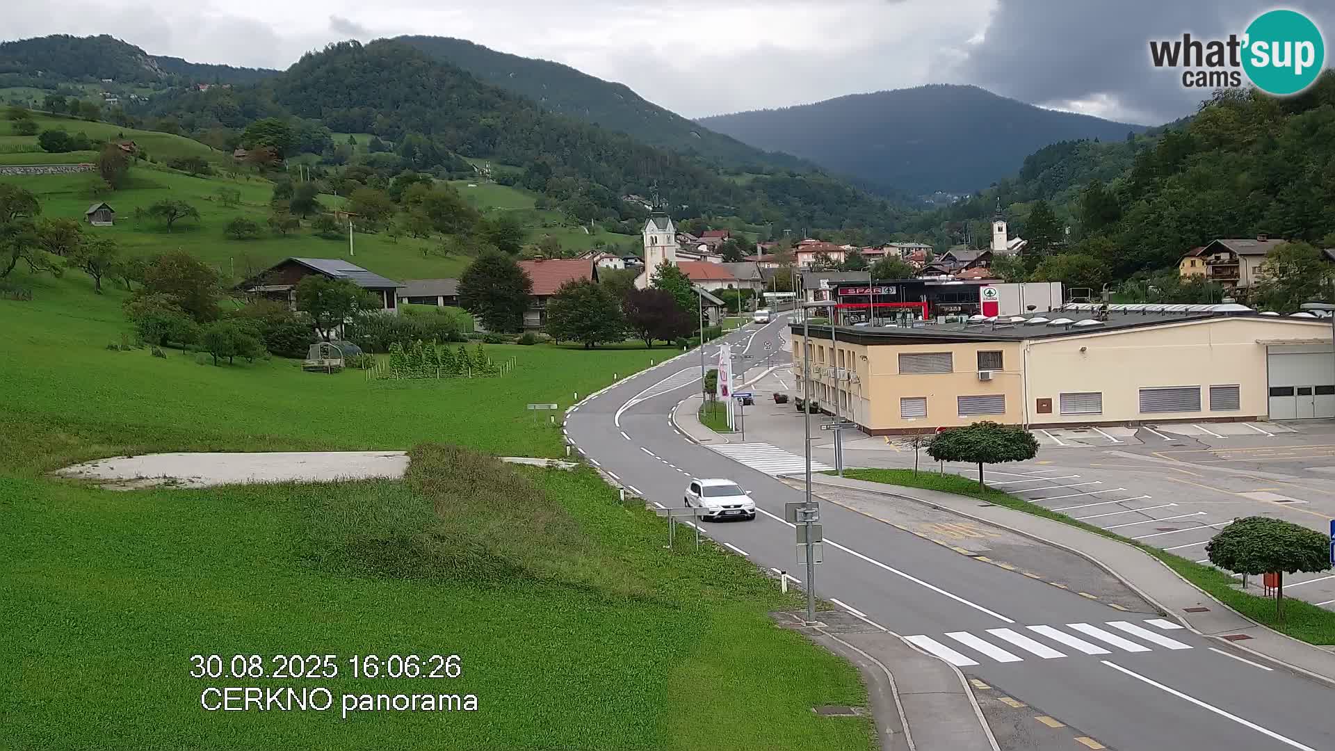 Cerkno city entrance Live Webcam