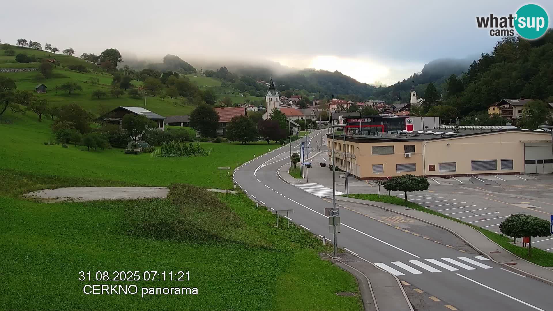 Cerkno city entrance Live Webcam