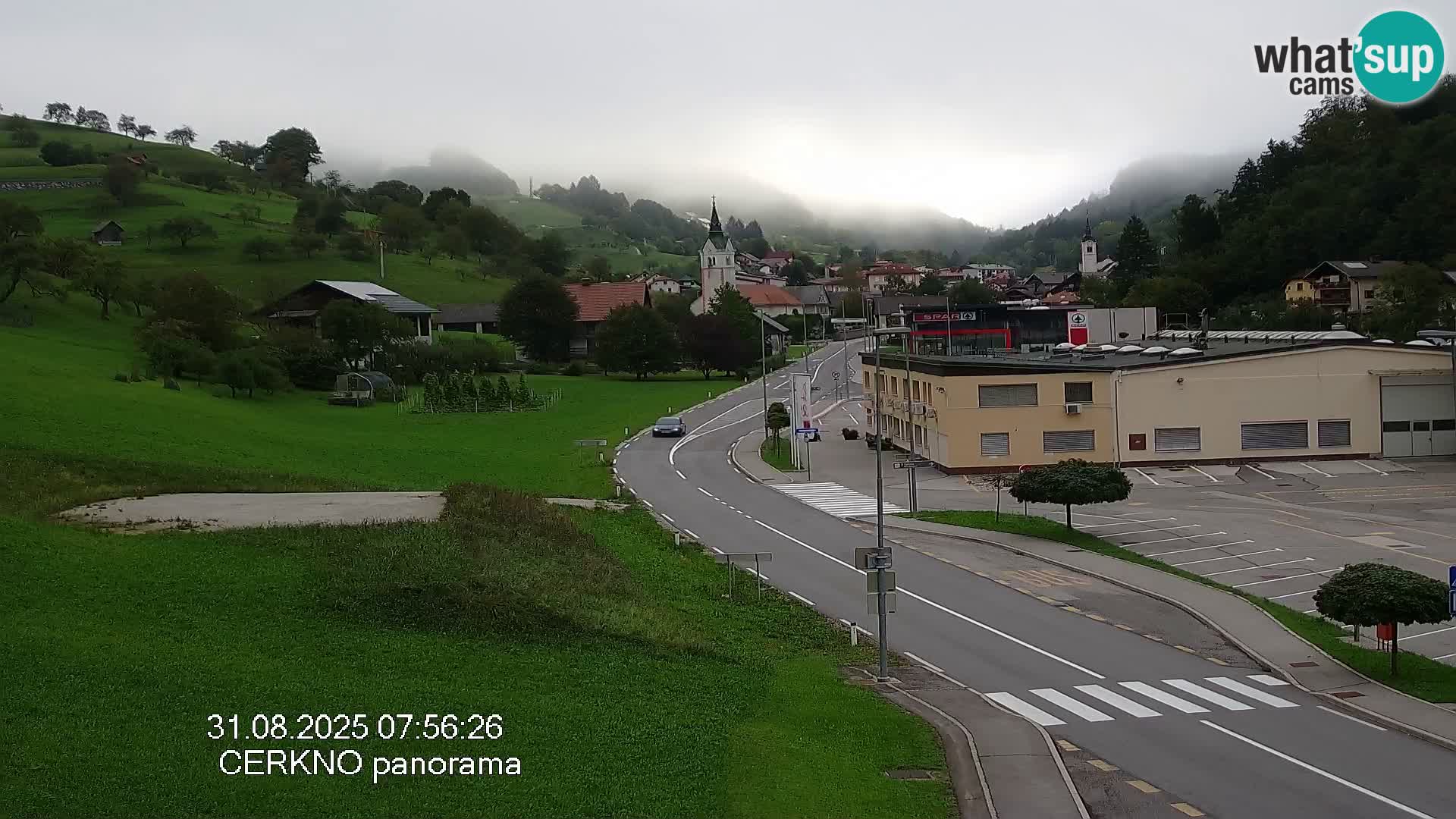 Cerkno entrada a la ciudad Webcam en vivo