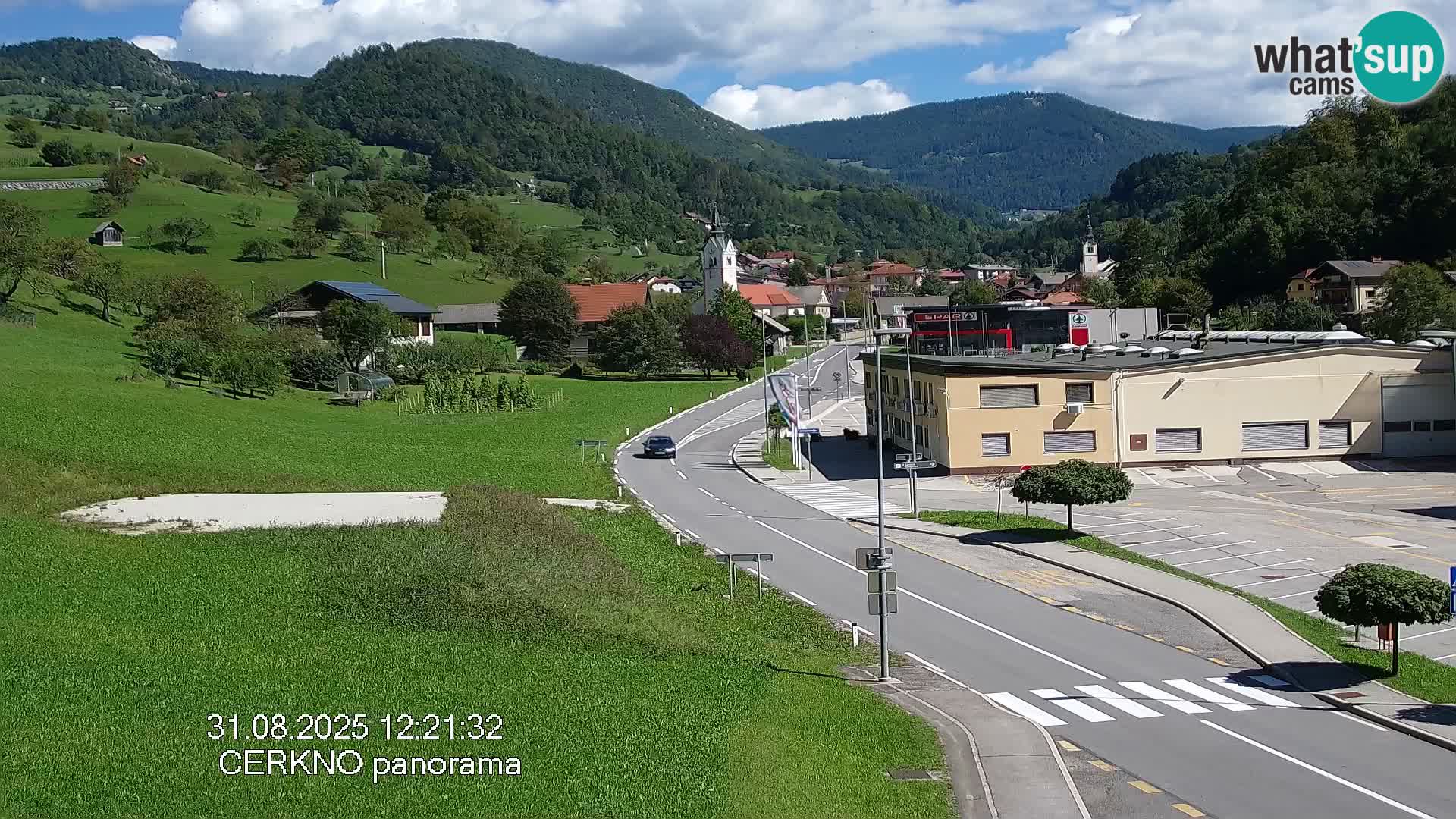 Cerkno city entrance Live Webcam