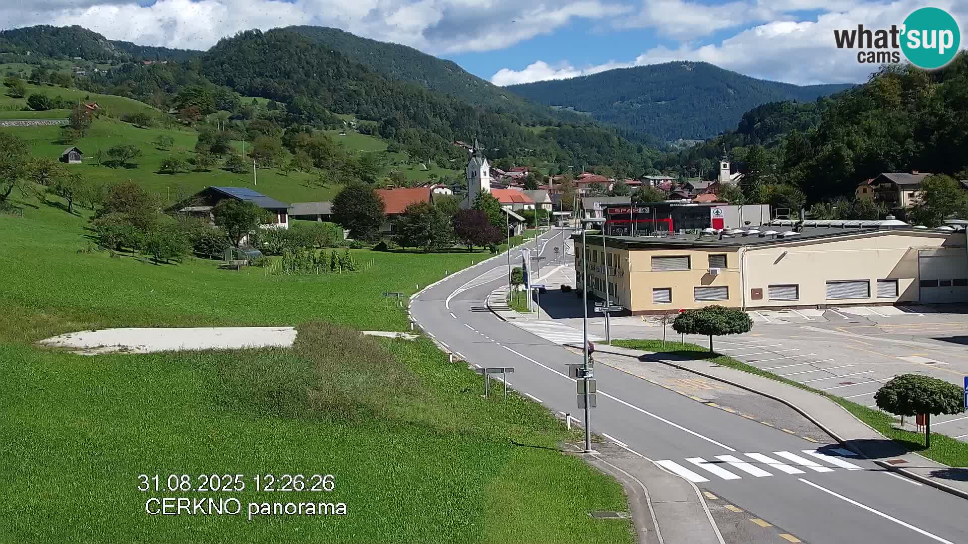 Cerkno entrada a la ciudad Webcam en vivo