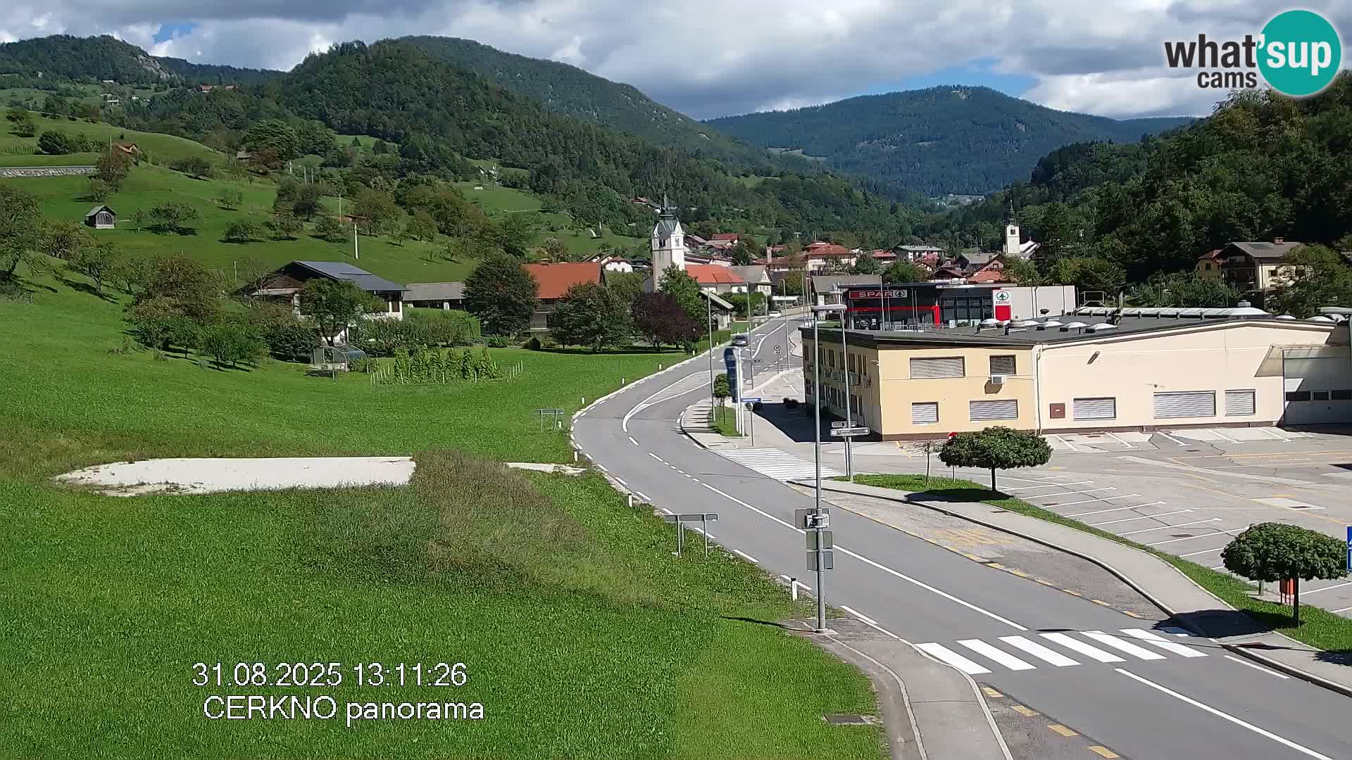 Cerkno city entrance Live Webcam