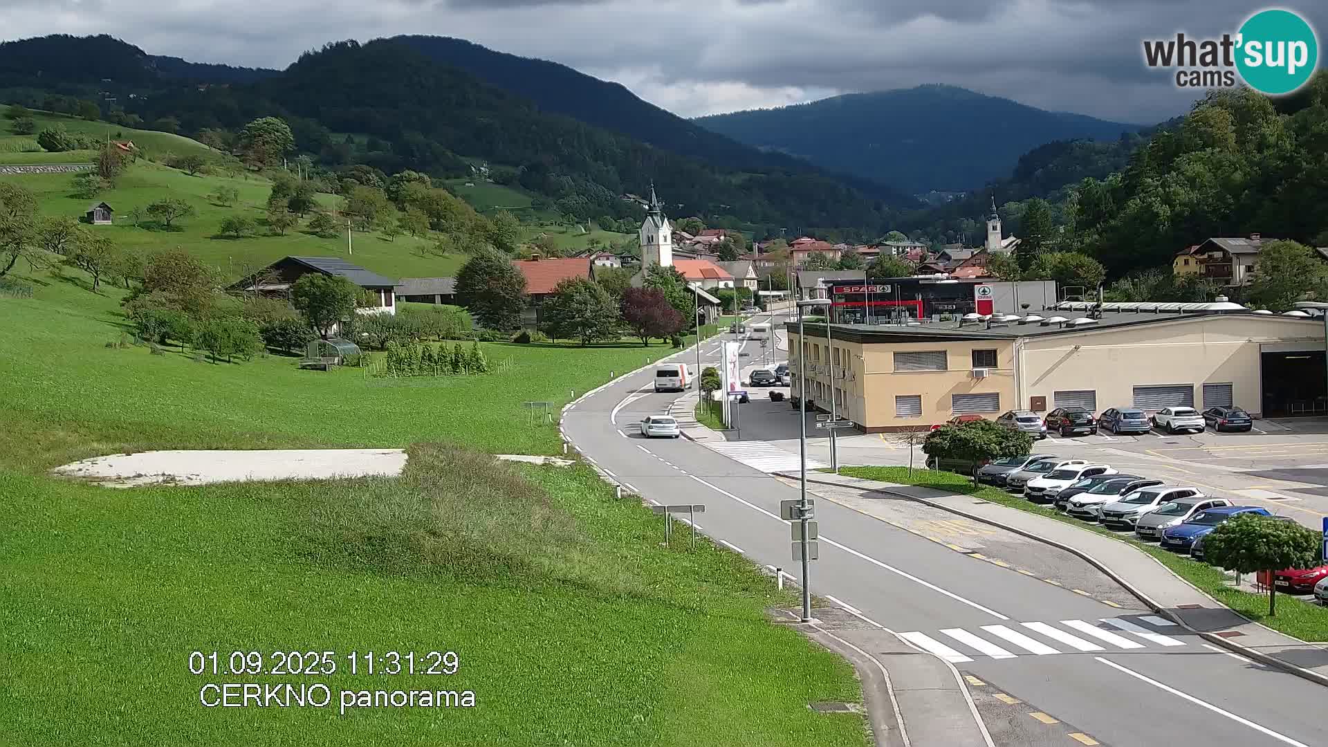 Cerkno city entrance Live Webcam