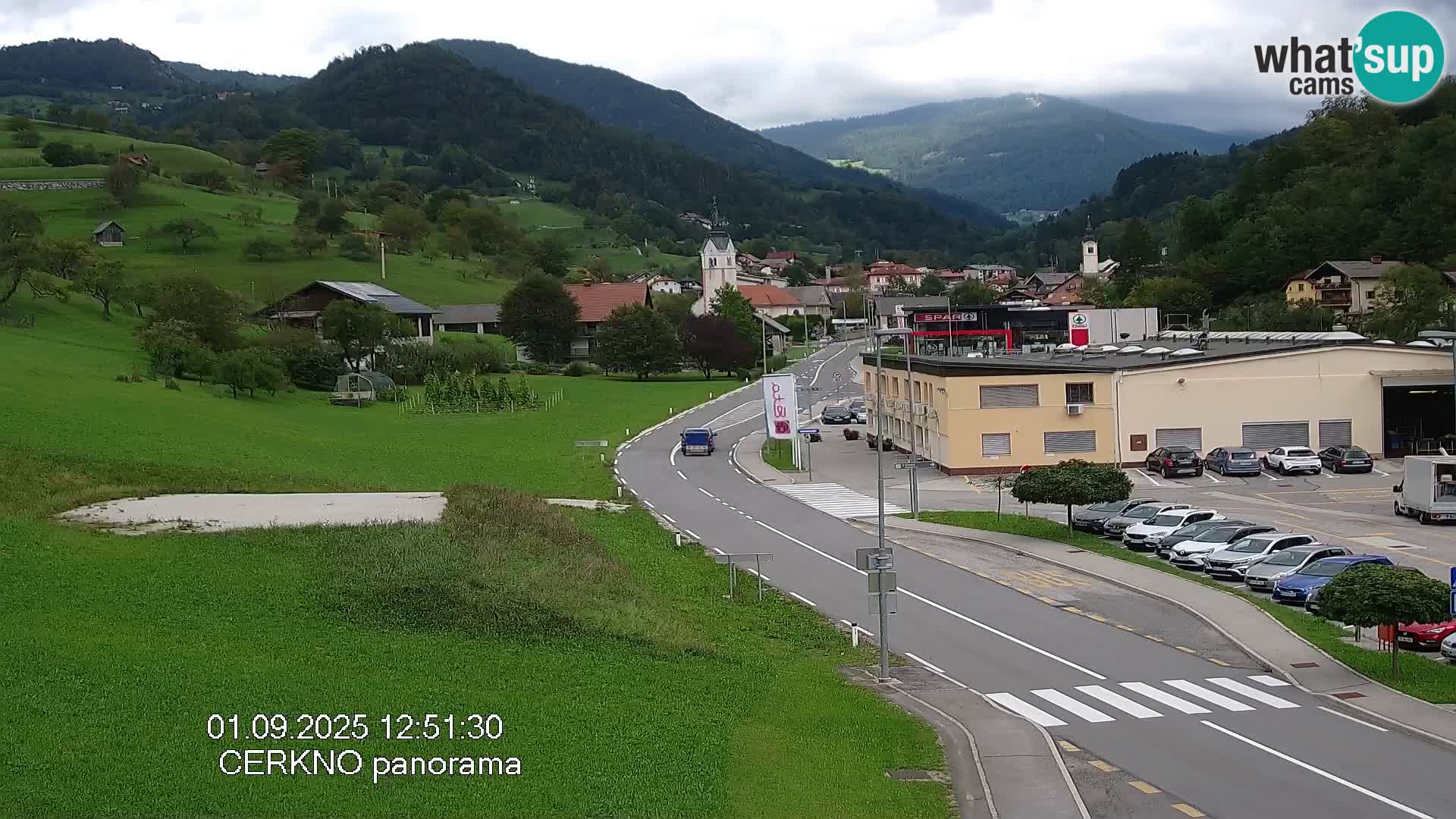Cerkno entrada a la ciudad Webcam en vivo