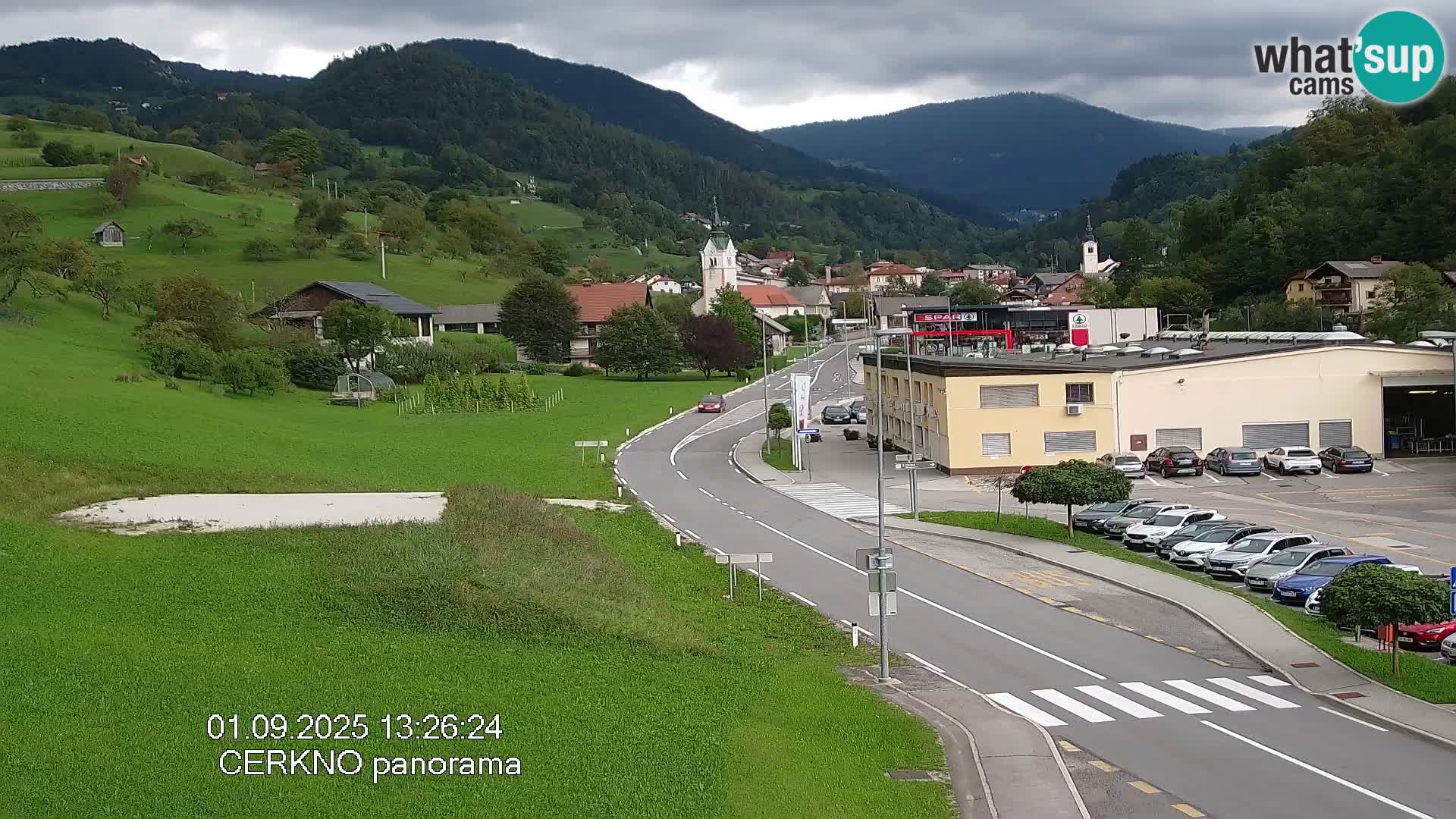 Cerkno city entrance Live Webcam
