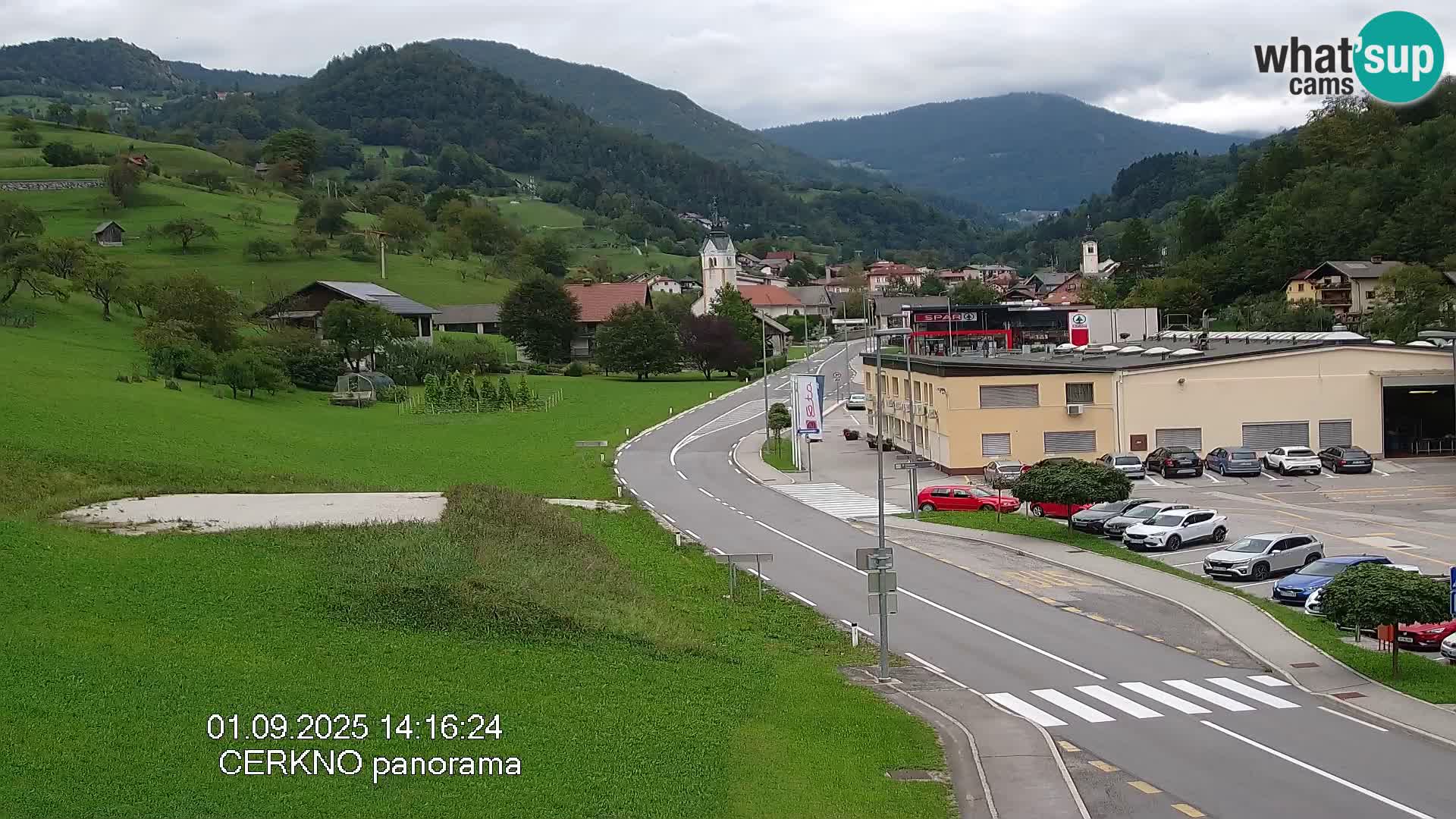 Cerkno city entrance Live Webcam