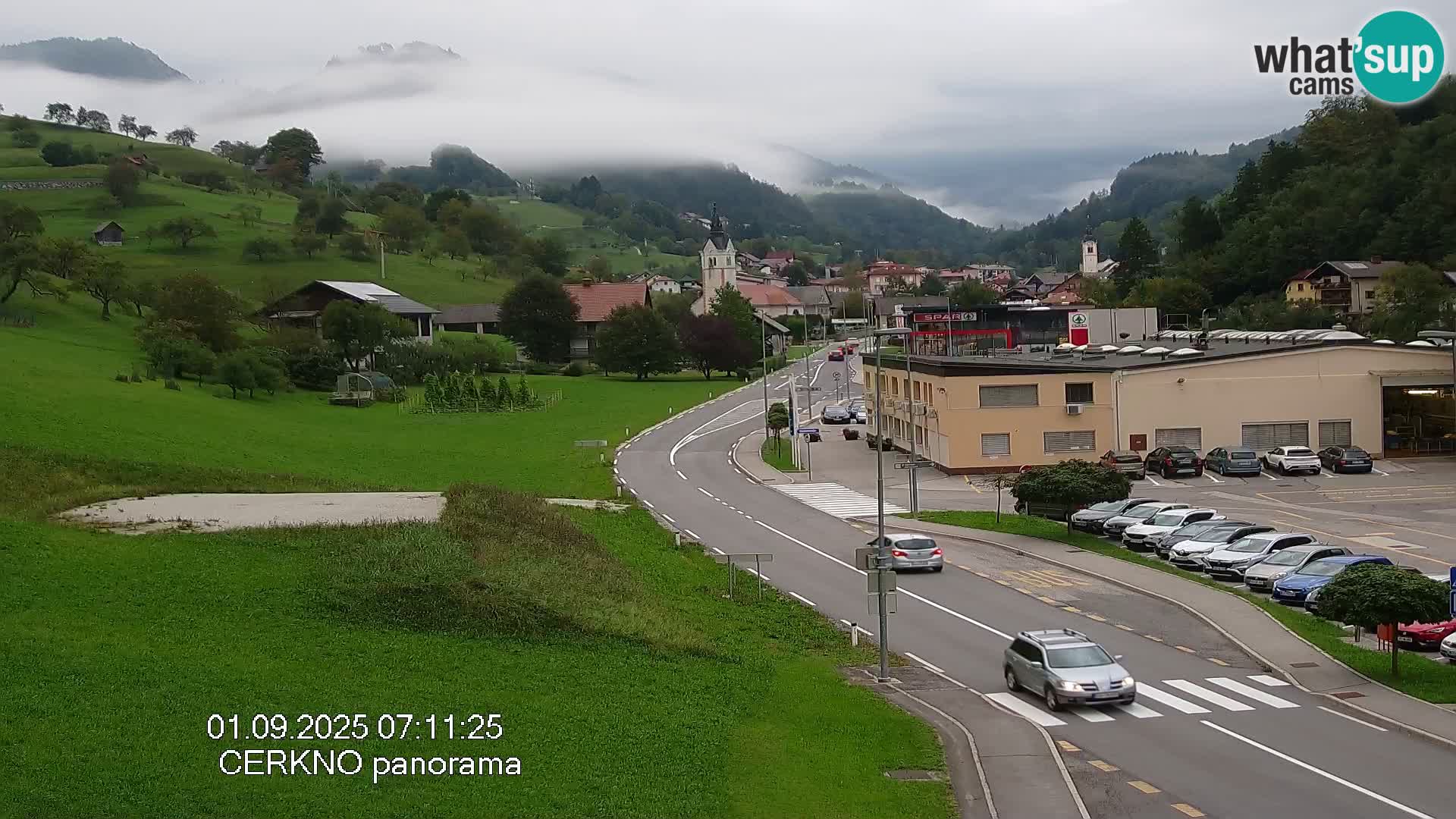 Cerkno city entrance Live Webcam
