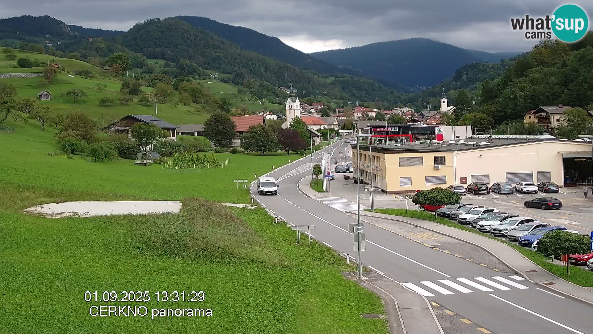Cerkno city entrance Live Webcam