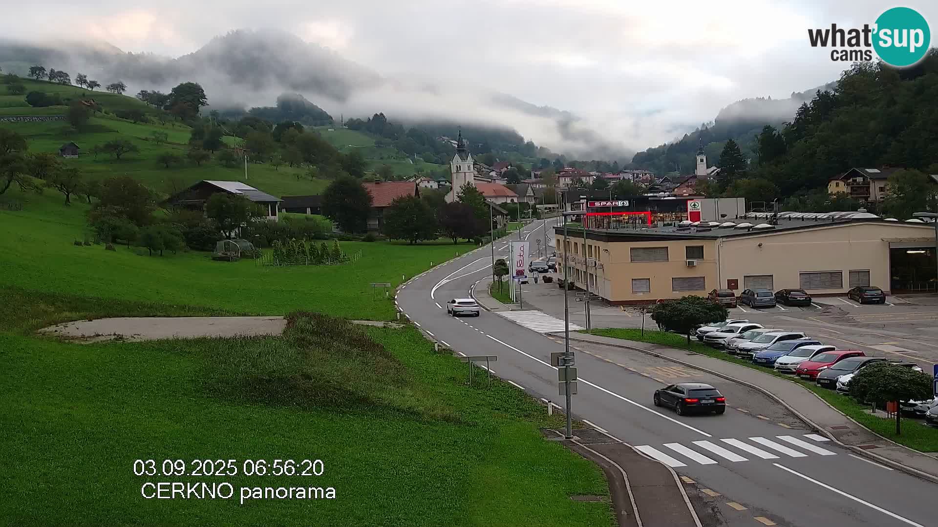 Cerkno city entrance Live Webcam