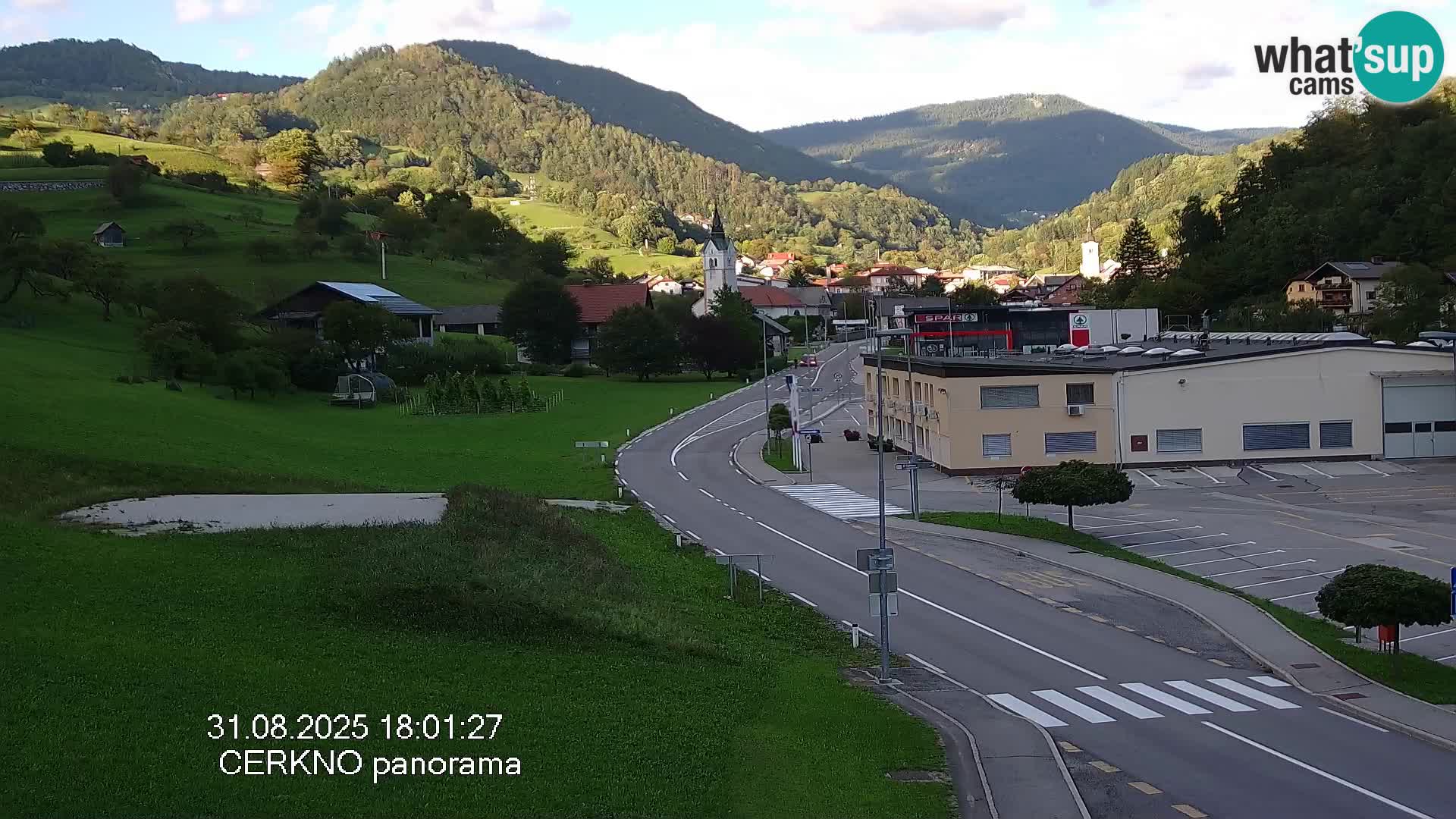 Cerkno city entrance Live Webcam