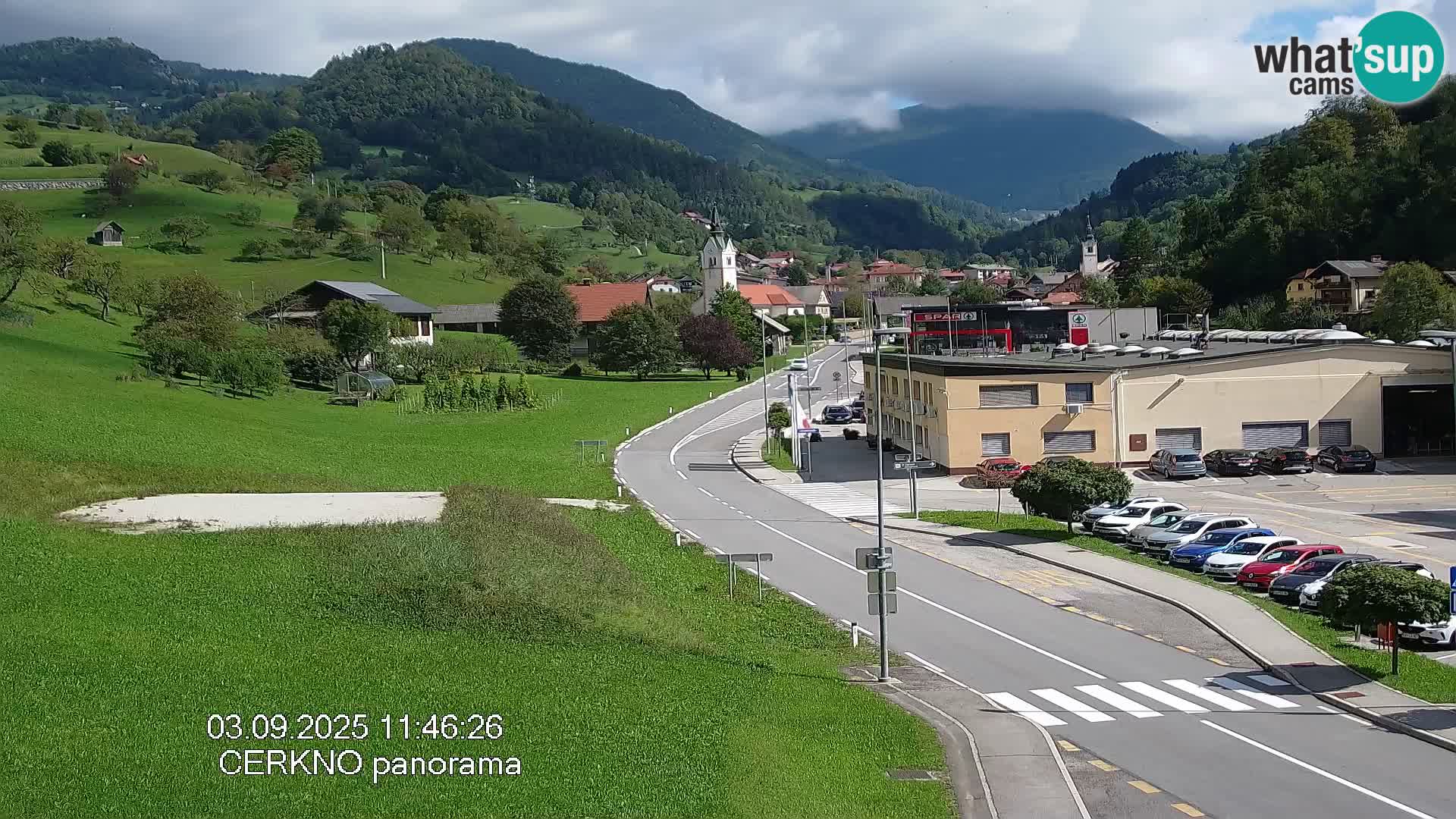 Cerkno city entrance Live Webcam
