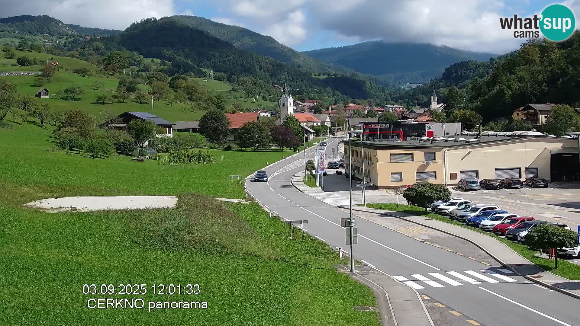 Cerkno entrada a la ciudad Webcam en vivo