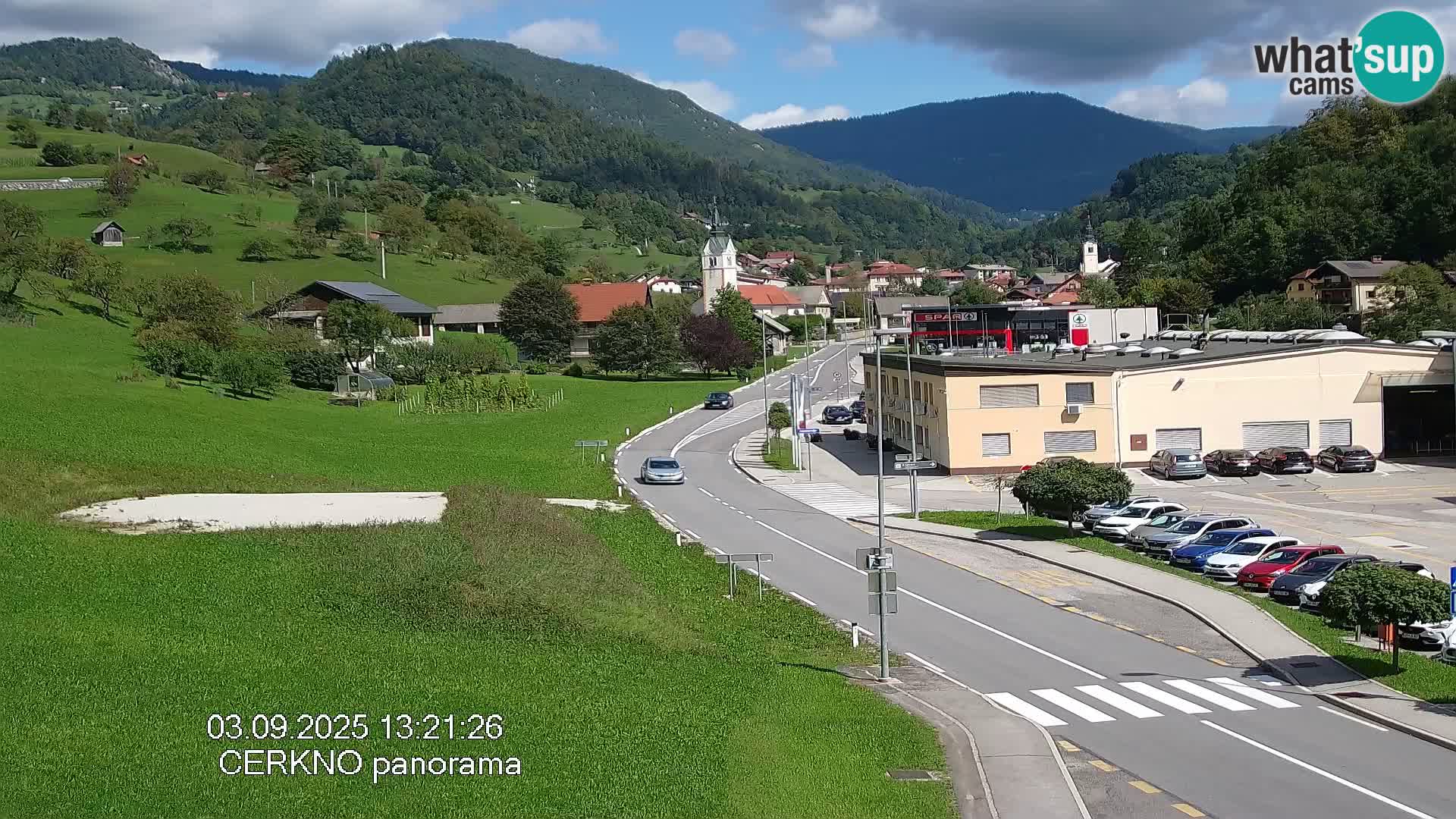 Cerkno city entrance Live Webcam