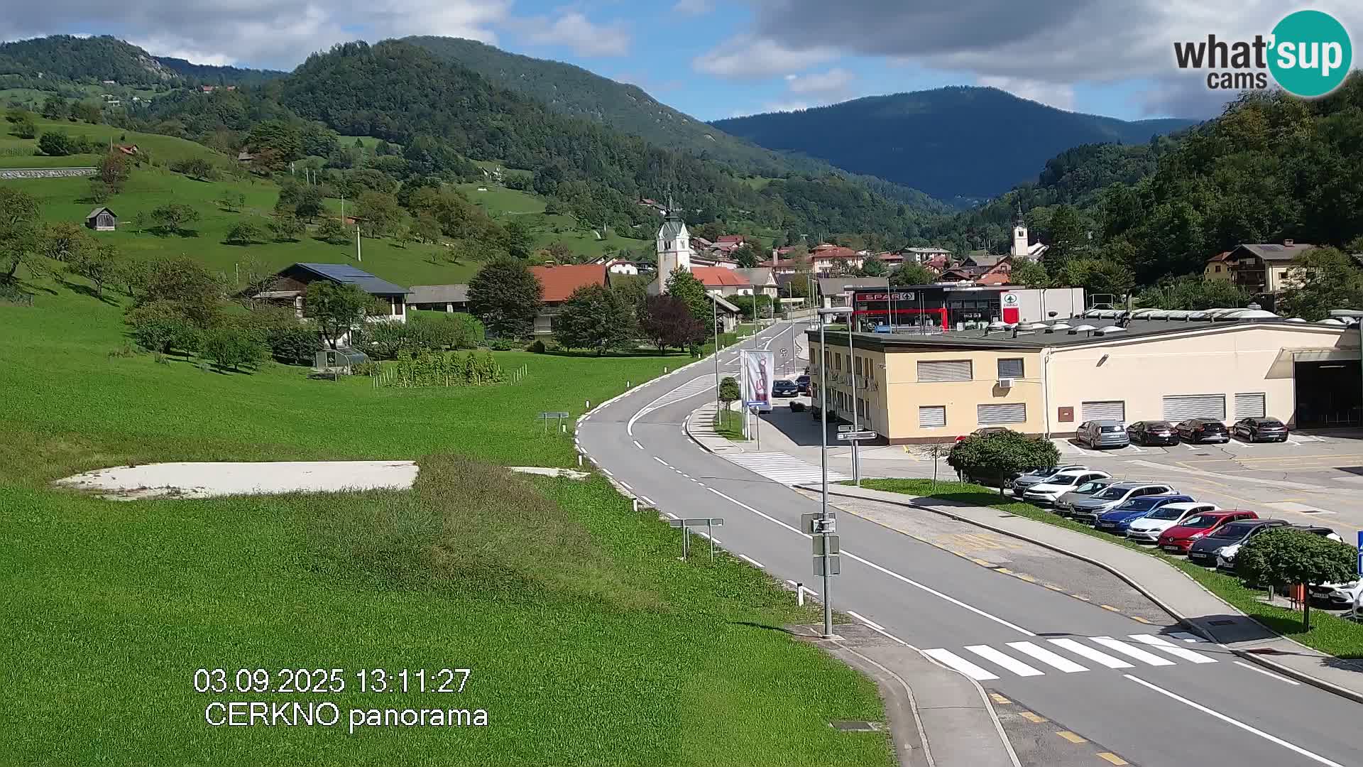 Webcam en direct – Entrée de la ville de Cerkno