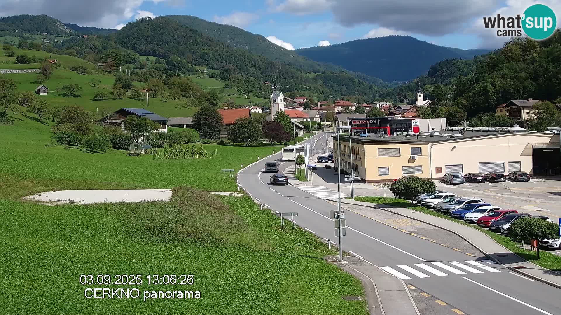 Cerkno city entrance Live Webcam